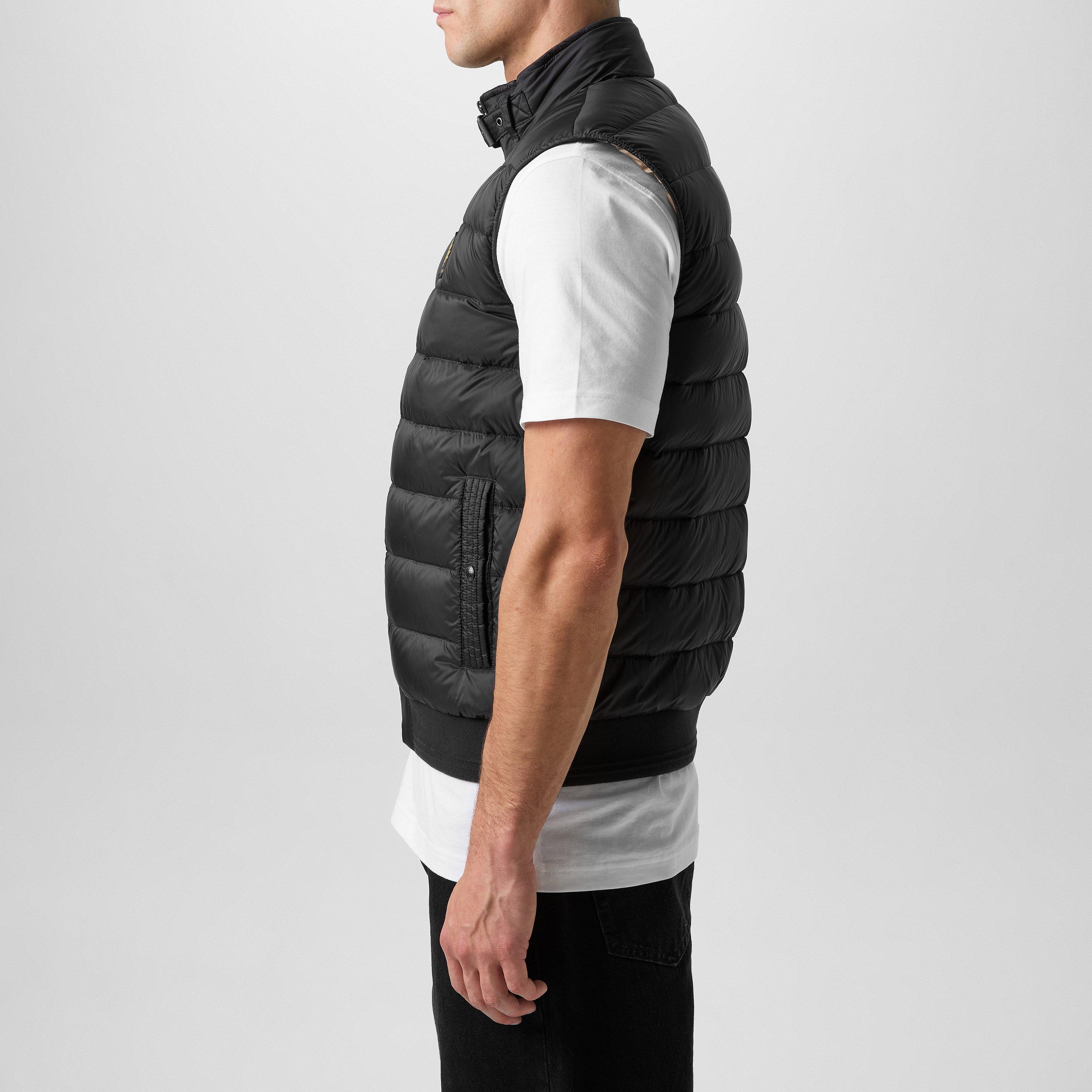 Black - Belstaff - Men's Circuit Water Resistant Duck Down Sleeveless Gilet - 5