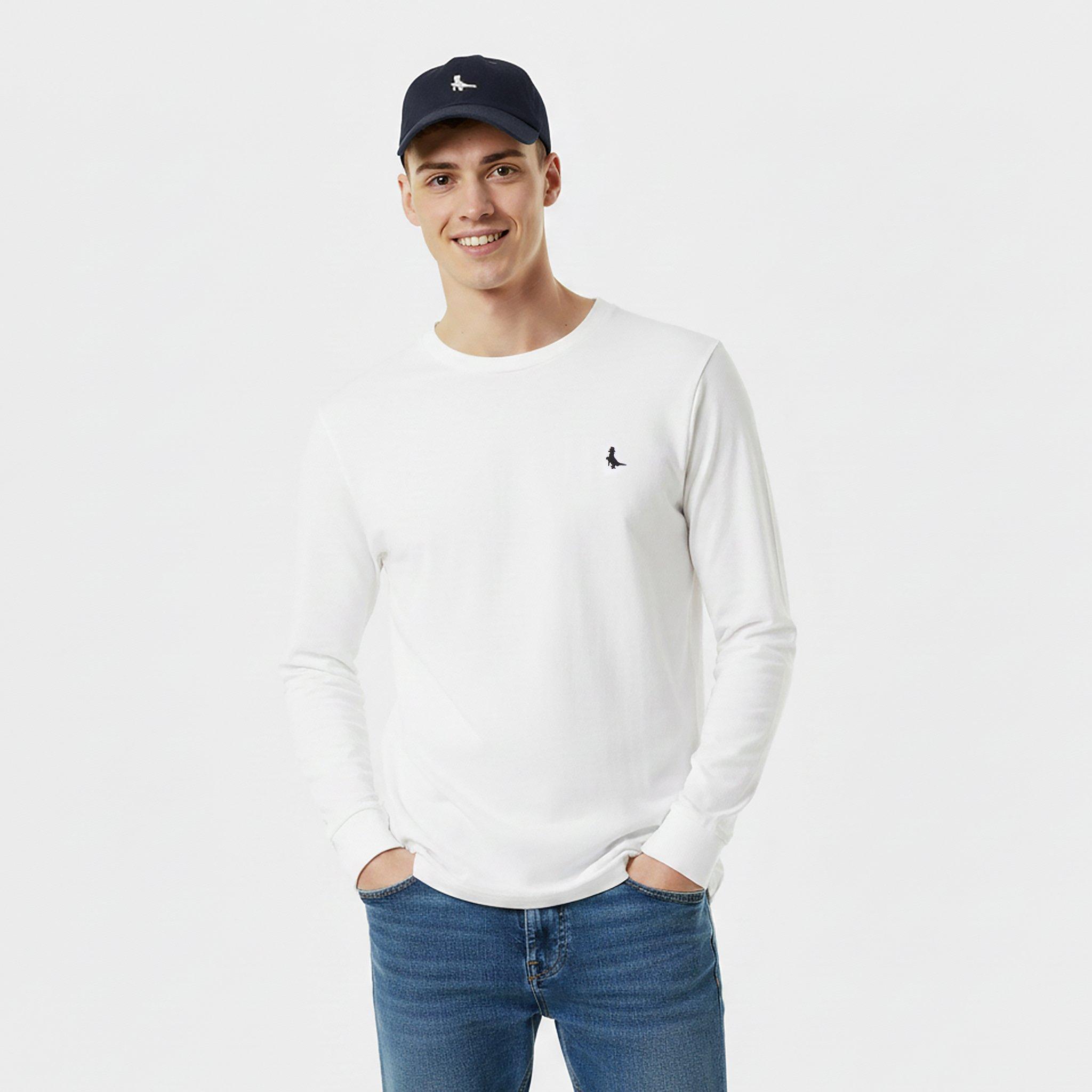 White - Jack Wills - Sandleford Long Sleeve T-Shirt Mens - 3