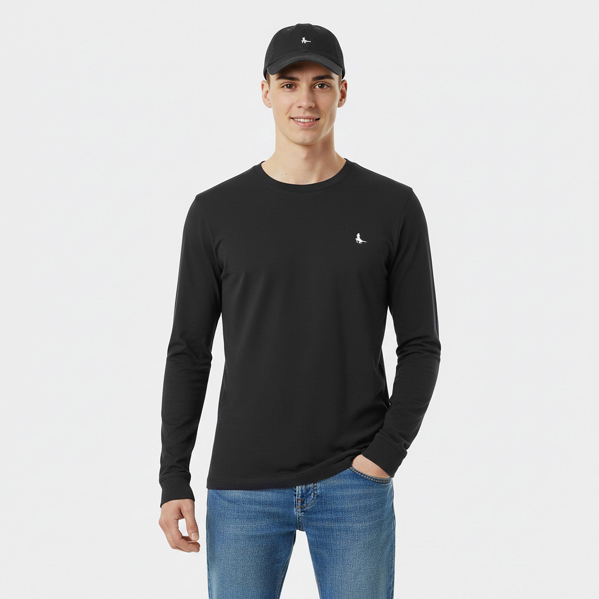 Black - Jack Wills - Sandleford Long Sleeve T-Shirt Mens - 3