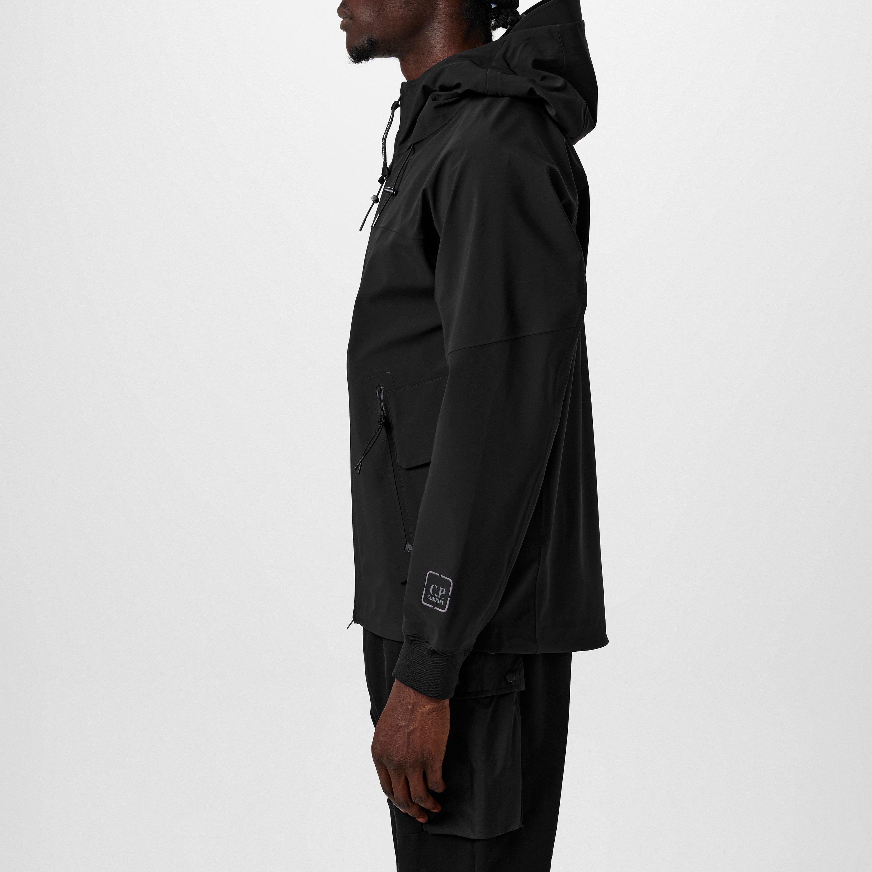 Black 999 - CP Company Metropolis - Men's MetroShell Water Resistant Hooded Long Sleeve Softshell Jacket - 2