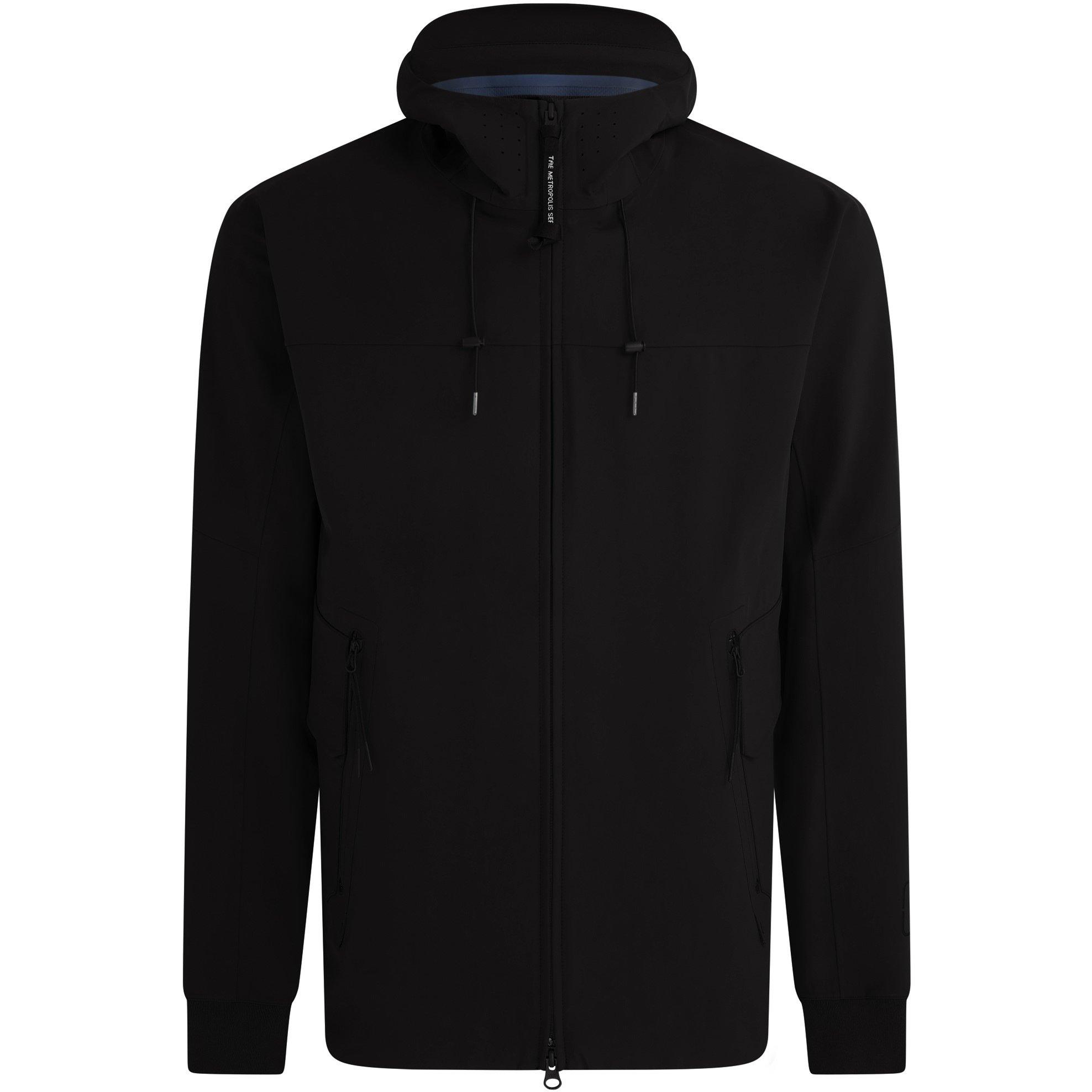 Black 999 - CP Company Metropolis - Men's MetroShell Water Resistant Hooded Long Sleeve Softshell Jacket - 5