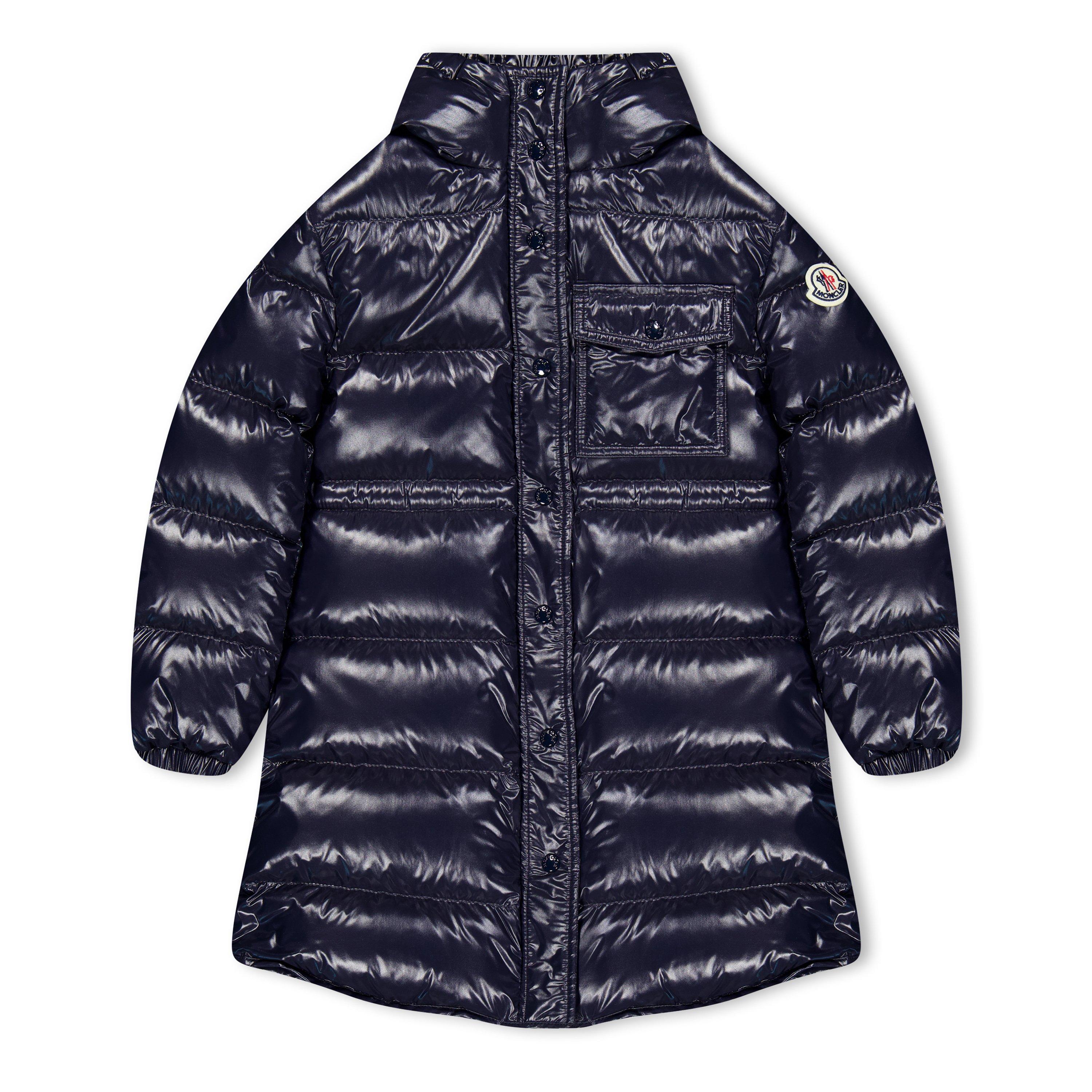 Moncler Kids' Dacca Water Resistant Down Hooded Short Puffer Jacket - Navy 742 - Size 8Y