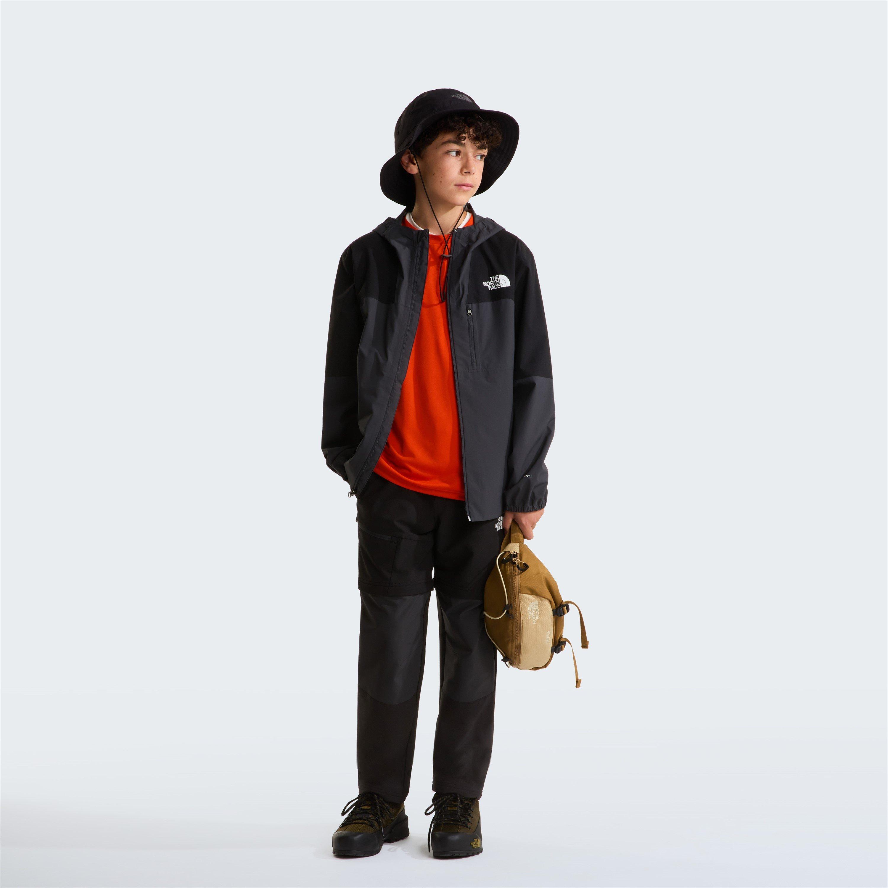 Black Grey Kt0 - The North Face - Hike Packable Shell Junior Boys - 5