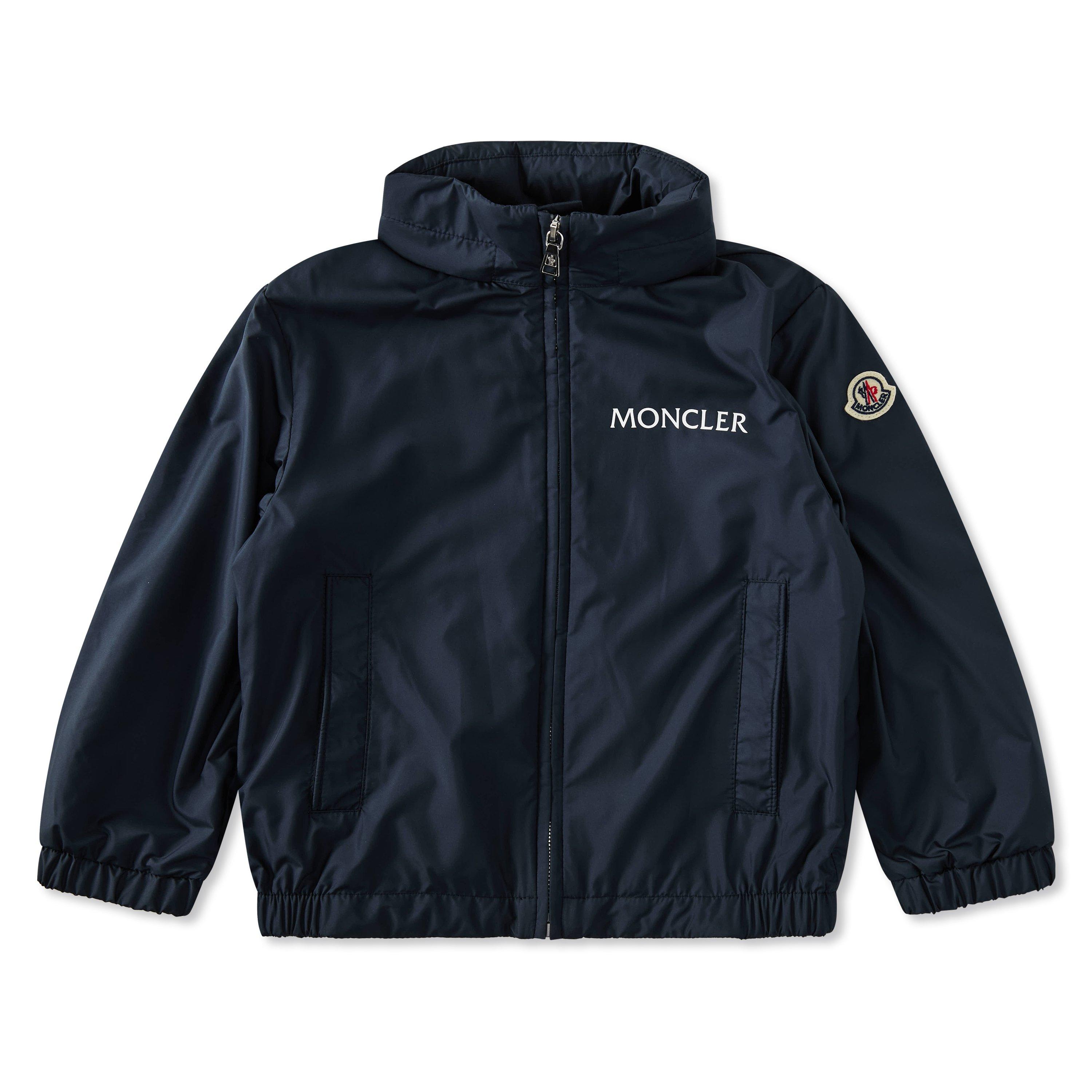 Navy 77G - Moncler - Kids' Warne Windbreaker Wind Resistant Long Sleeve Rain Anorak - 1