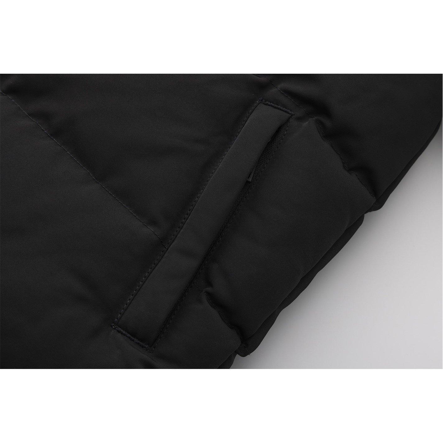 Negro - SoulCal - Double Zip Detachable Faux Fur Hood Fleece Lined Short Puffer Jacket - 7