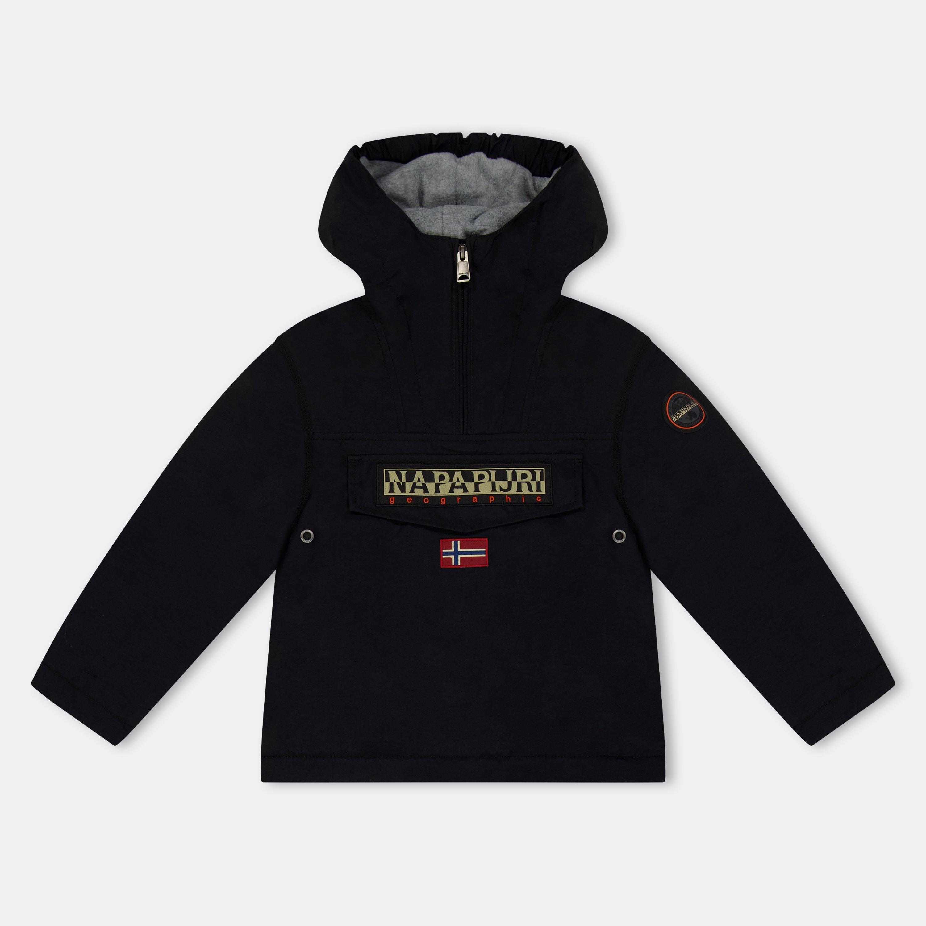 Black 041 - Napapijri - Kids' Napa Rainforest Waterproof Half-Zip Rain Anorak - 1