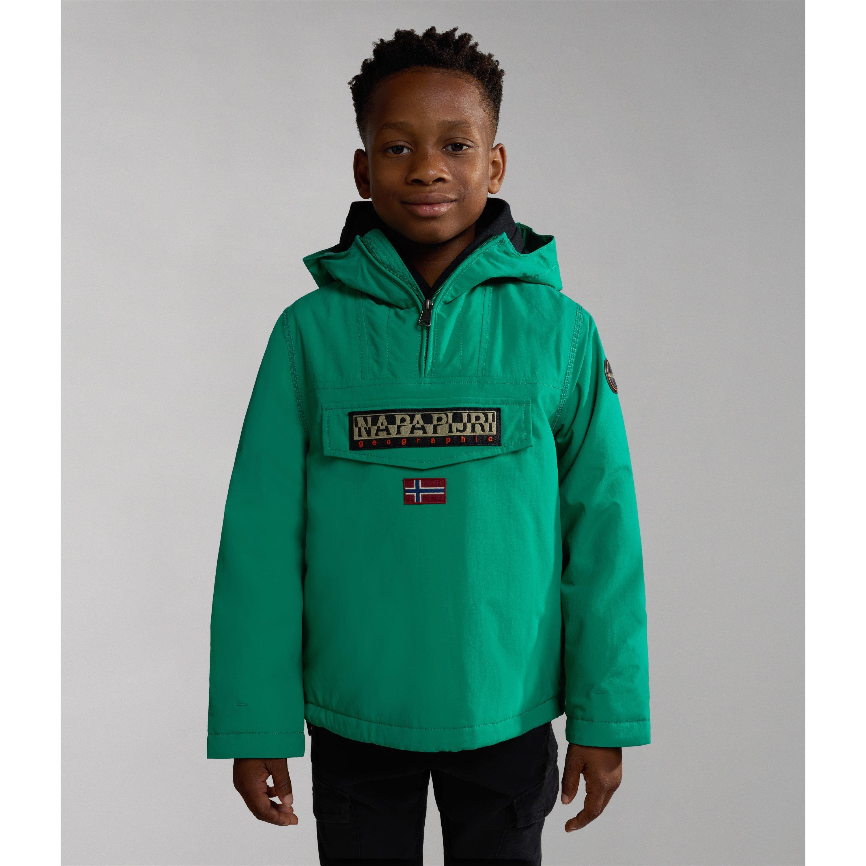 Green G1M - Napapijri - Kids' Rainforest Water Resistant Long Sleeve Rain Anorak - 2