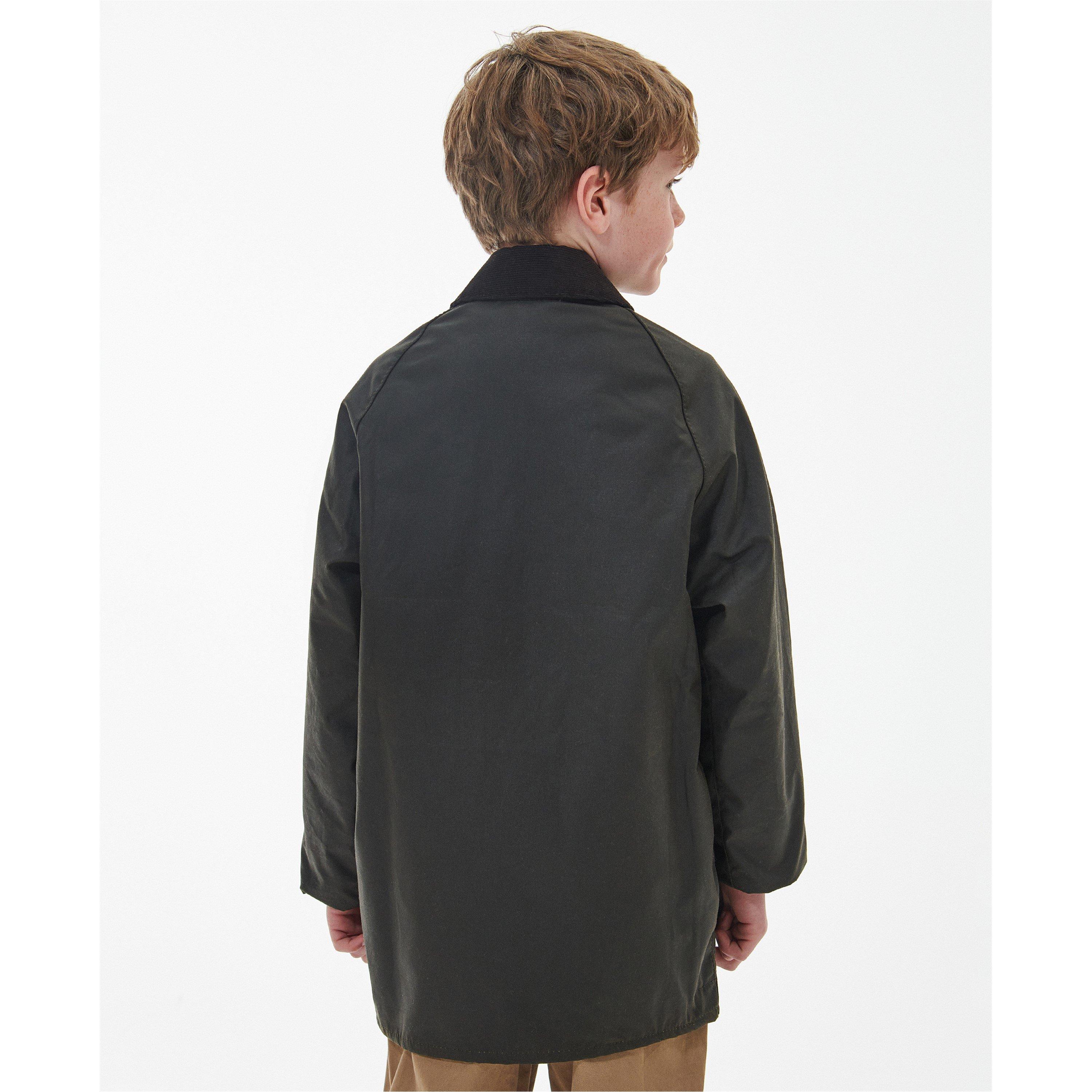 Barbour wax jacket kids Grey on sale