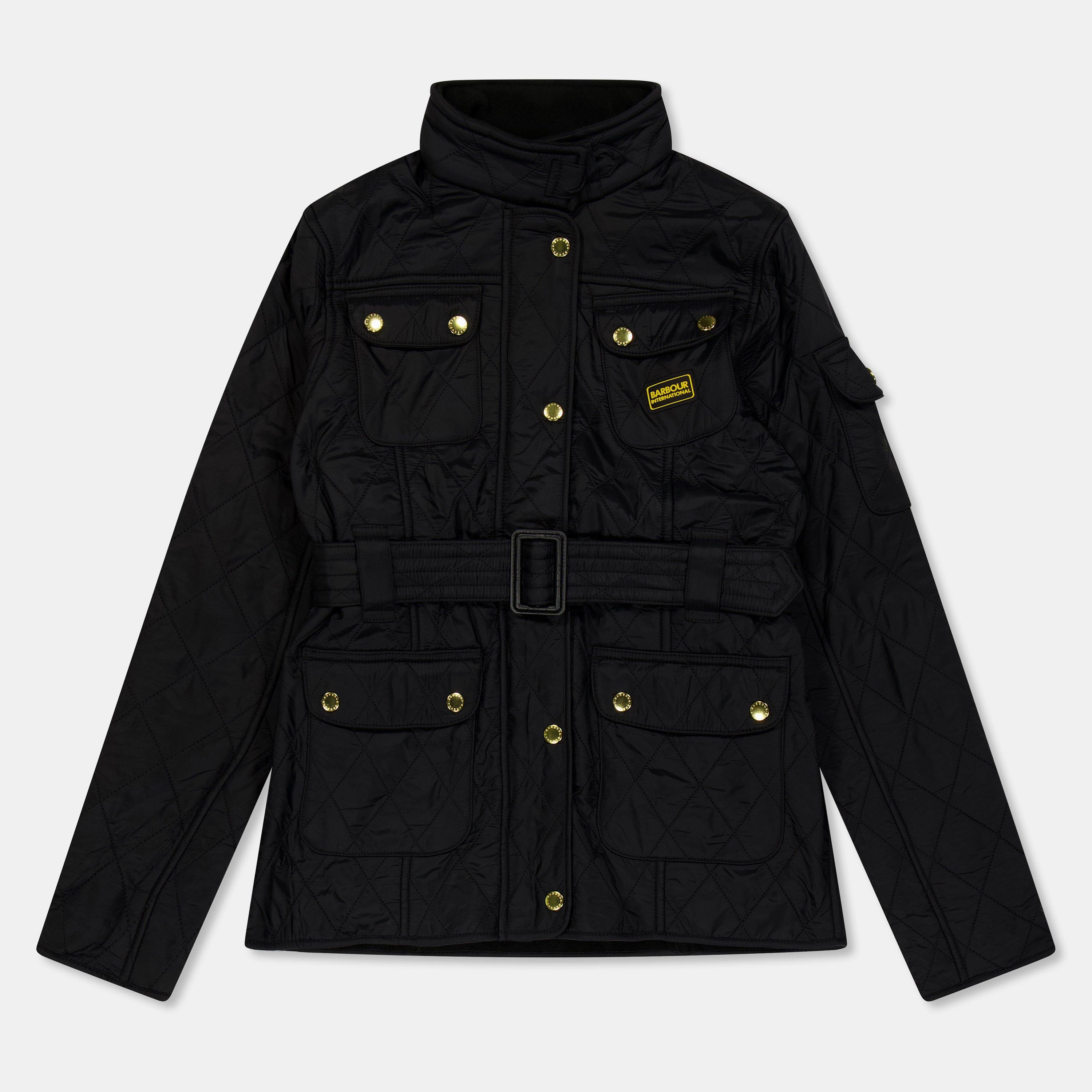 Black - BK91 - Barbour International - Kids' Polarquilt Water Resistant Long Sleeve Quilted Jacket - 1