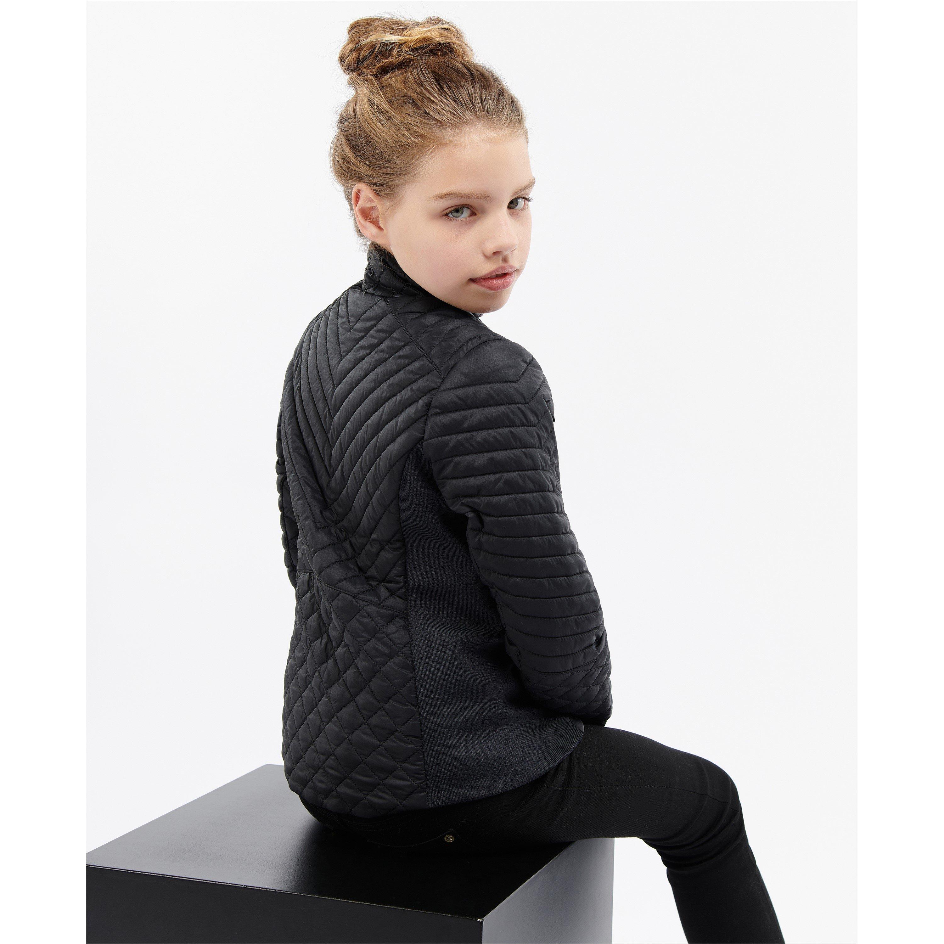 Black - BK91 - Barbour International - Kids' Polarquilt Water Resistant Long Sleeve Quilted Jacket - 4