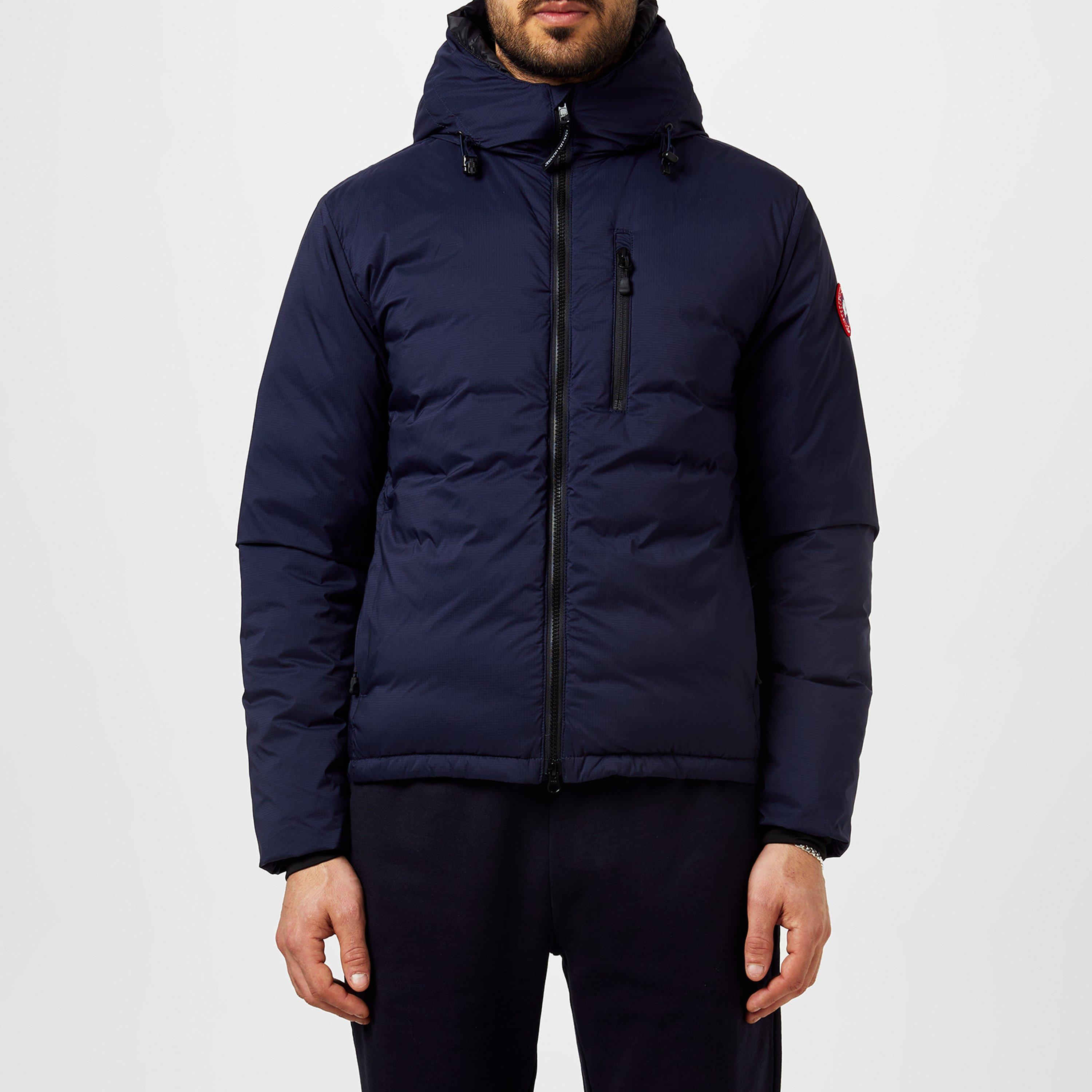Men's Lodge Down 750-Fill DWR Wind Resistant Hooded Short Puffer Jacket