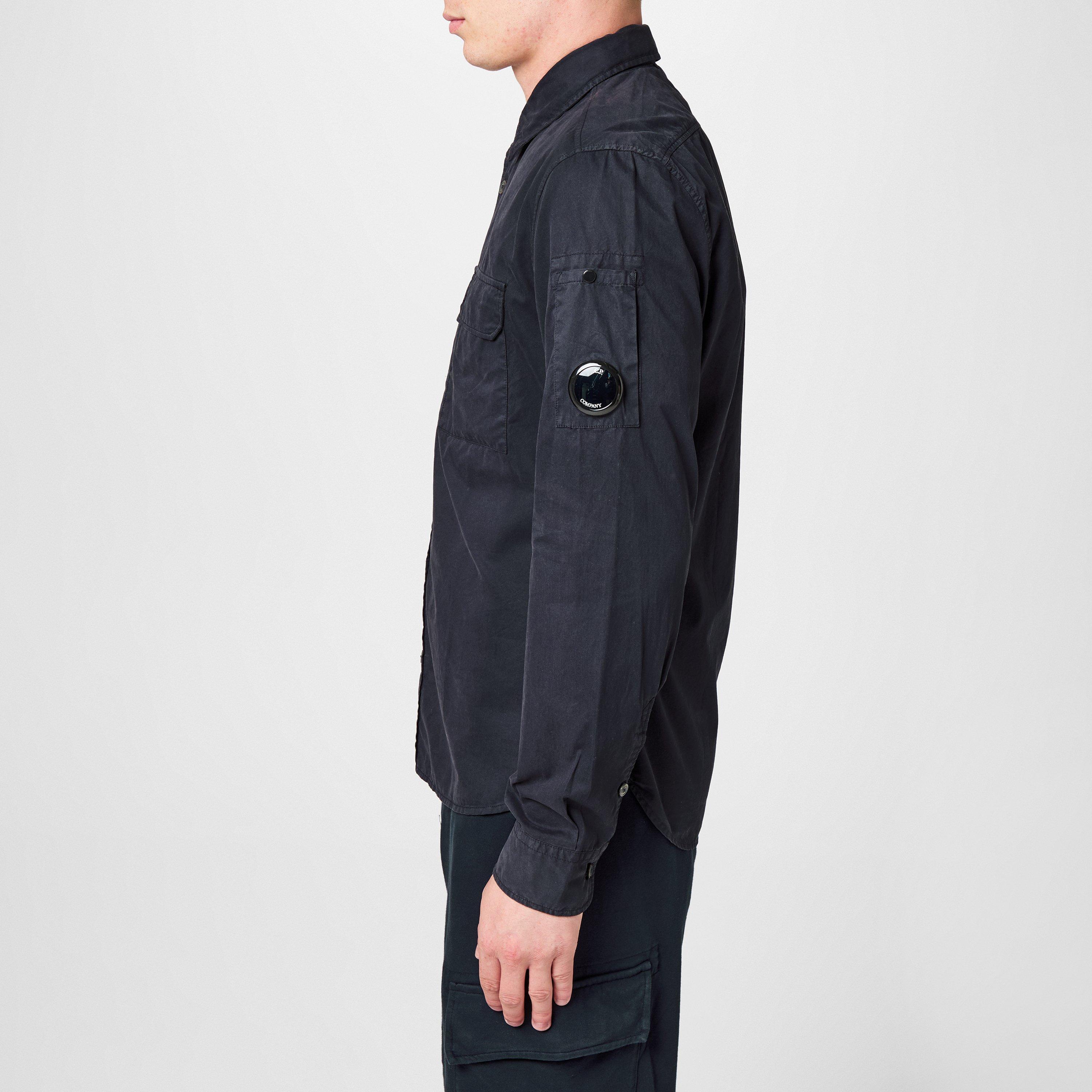 Total Eclip 888 - CP Company - Men's Lens Cotton Long Sleeve Double Chest Overshirt - 2