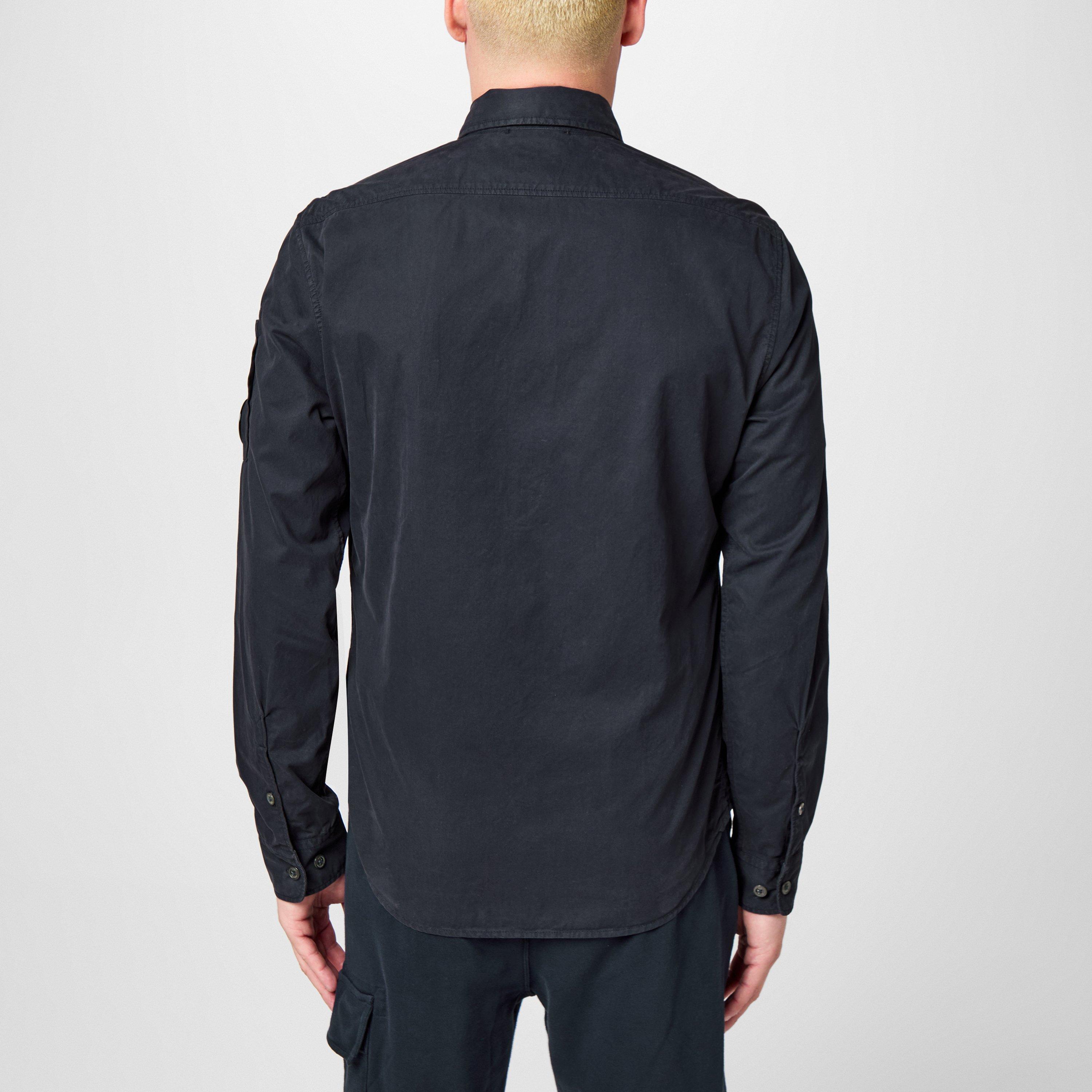 Total Eclip 888 - CP Company - Men's Lens Cotton Long Sleeve Double Chest Overshirt - 3