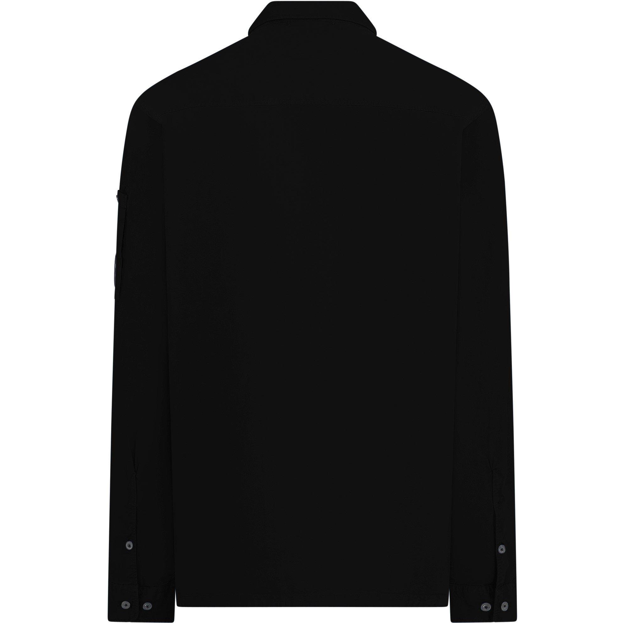 Black 999 - CP Company - Men's Gabardine Lens Cotton Long Sleeve Overshirt - 2