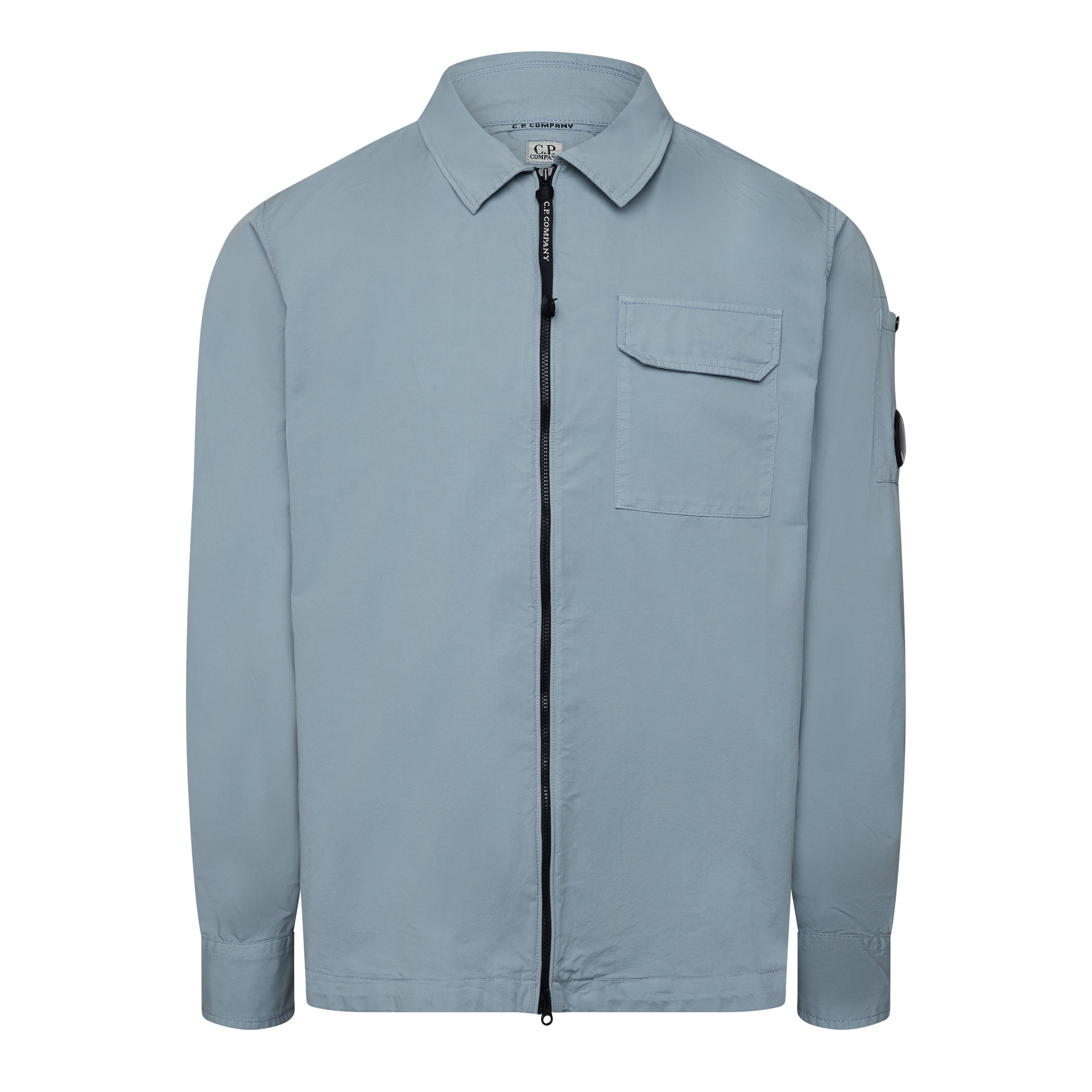 Men's Gabardine Lens Cotton Long Sleeve Overshirt