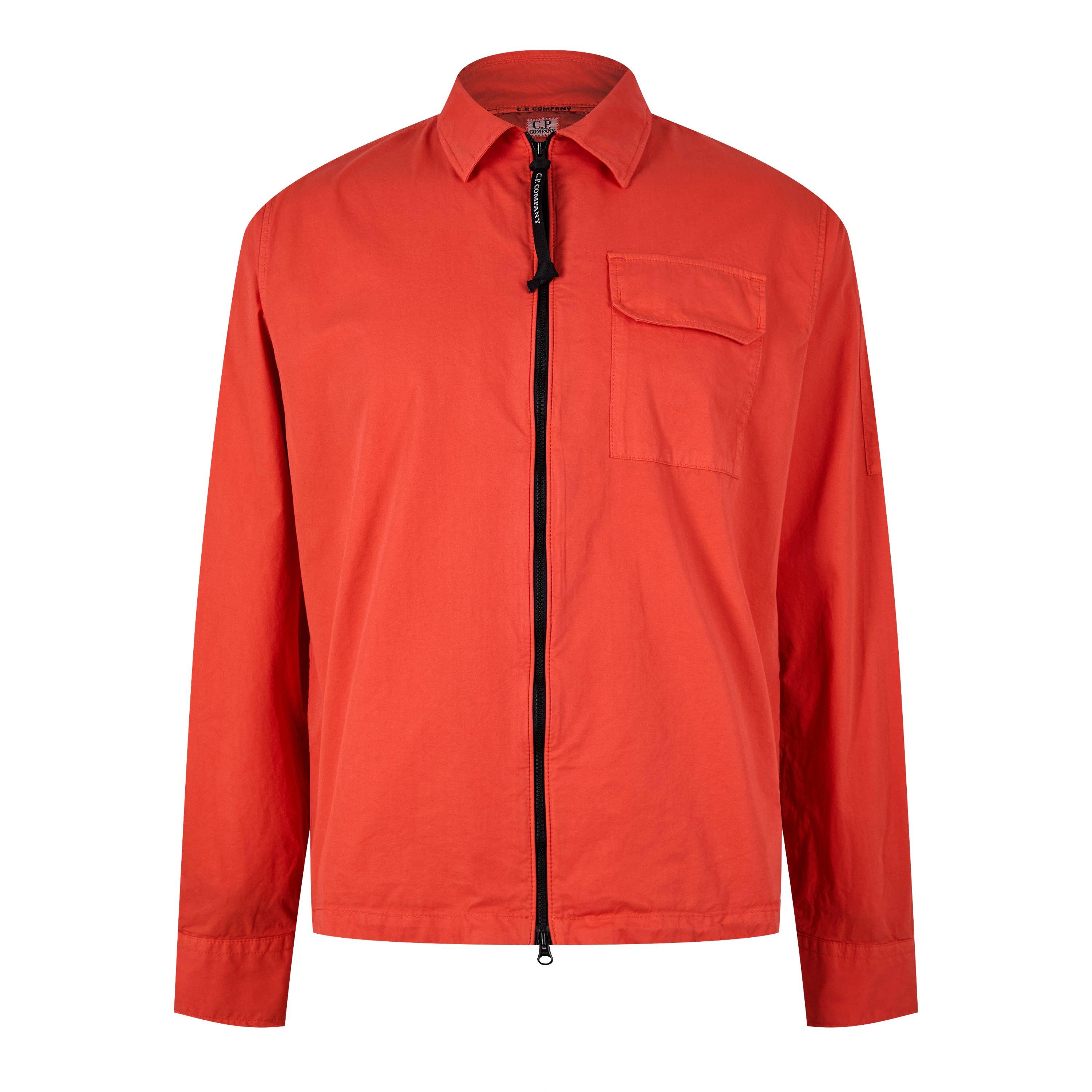 Cp Company Men's Gabardine Lens Cotton Long Sleeve Overshirt - Poinciana 547 - XS (44)