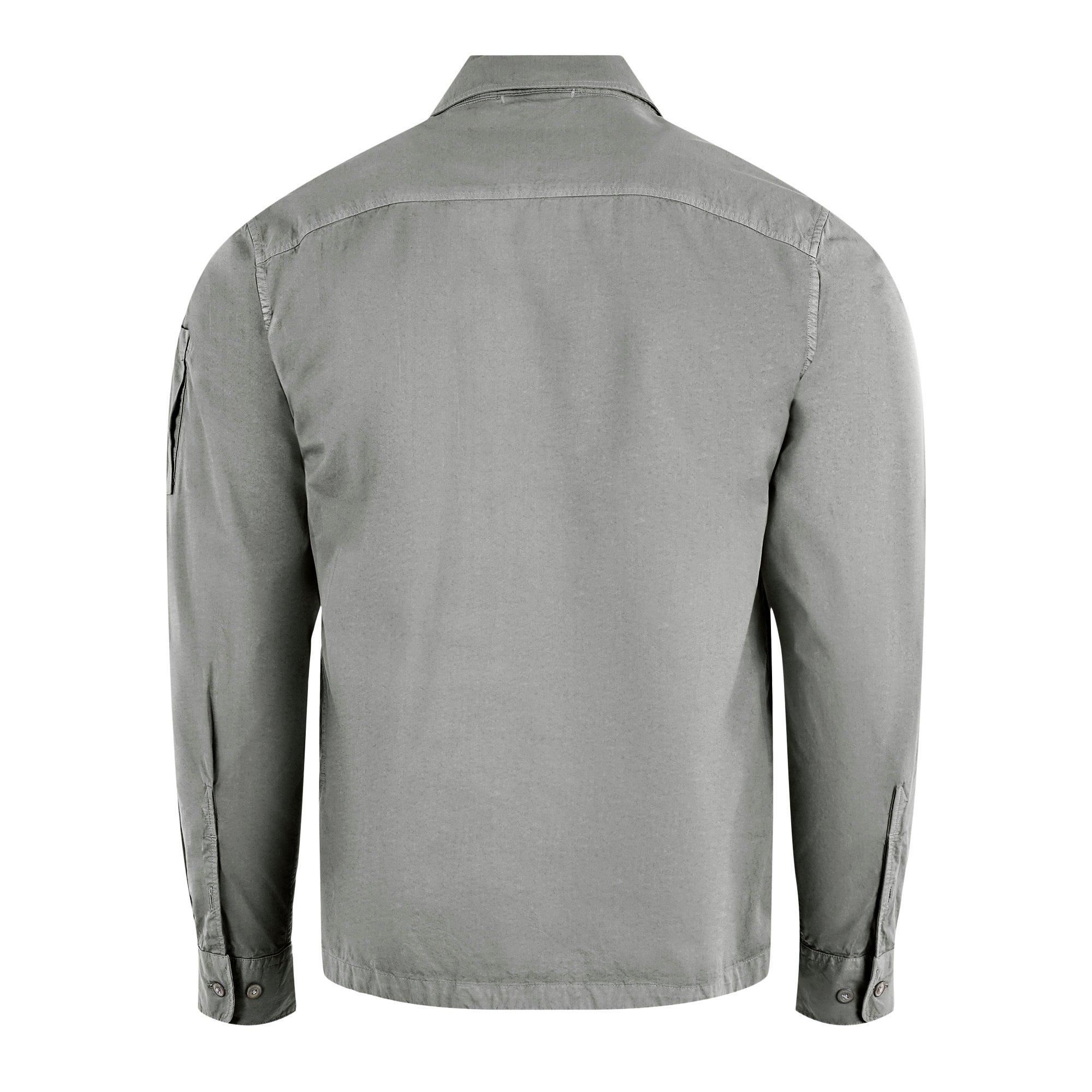 Shadow Grey 937 - CP Company - Men's Gabardine Lens Cotton Long Sleeve Overshirt - 2