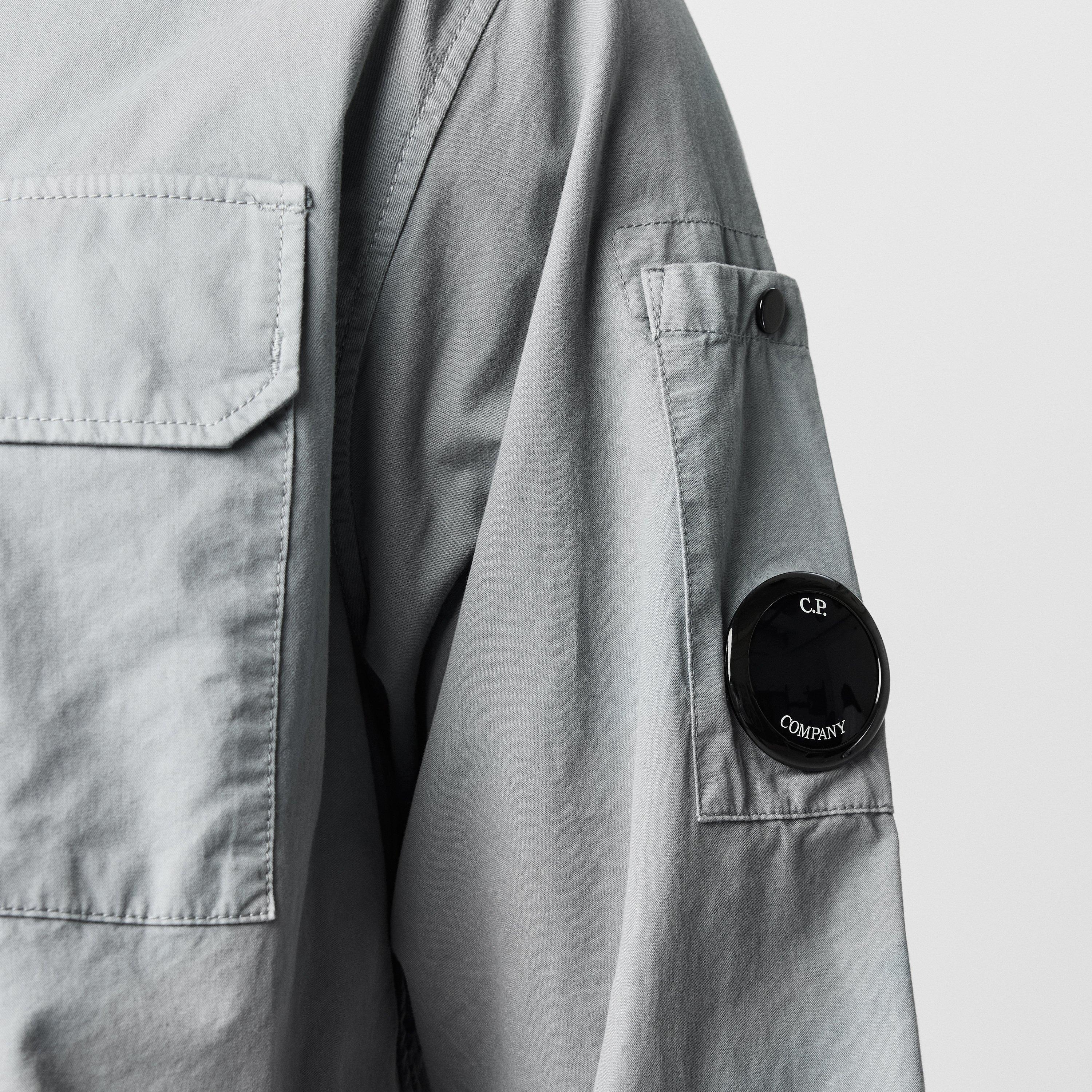 Shadow Grey 937 - CP Company - Men's Gabardine Lens Cotton Long Sleeve Overshirt - 5