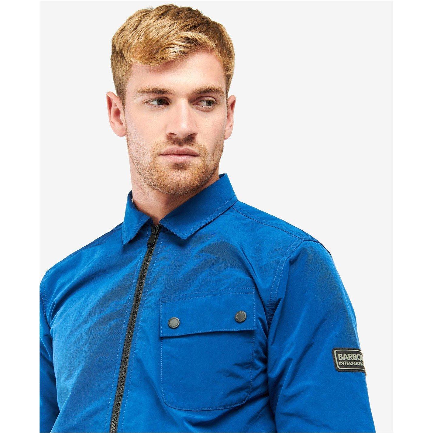 Blue - Barbour International - Men's Skyline Long Sleeve Zip Overshirt - 4
