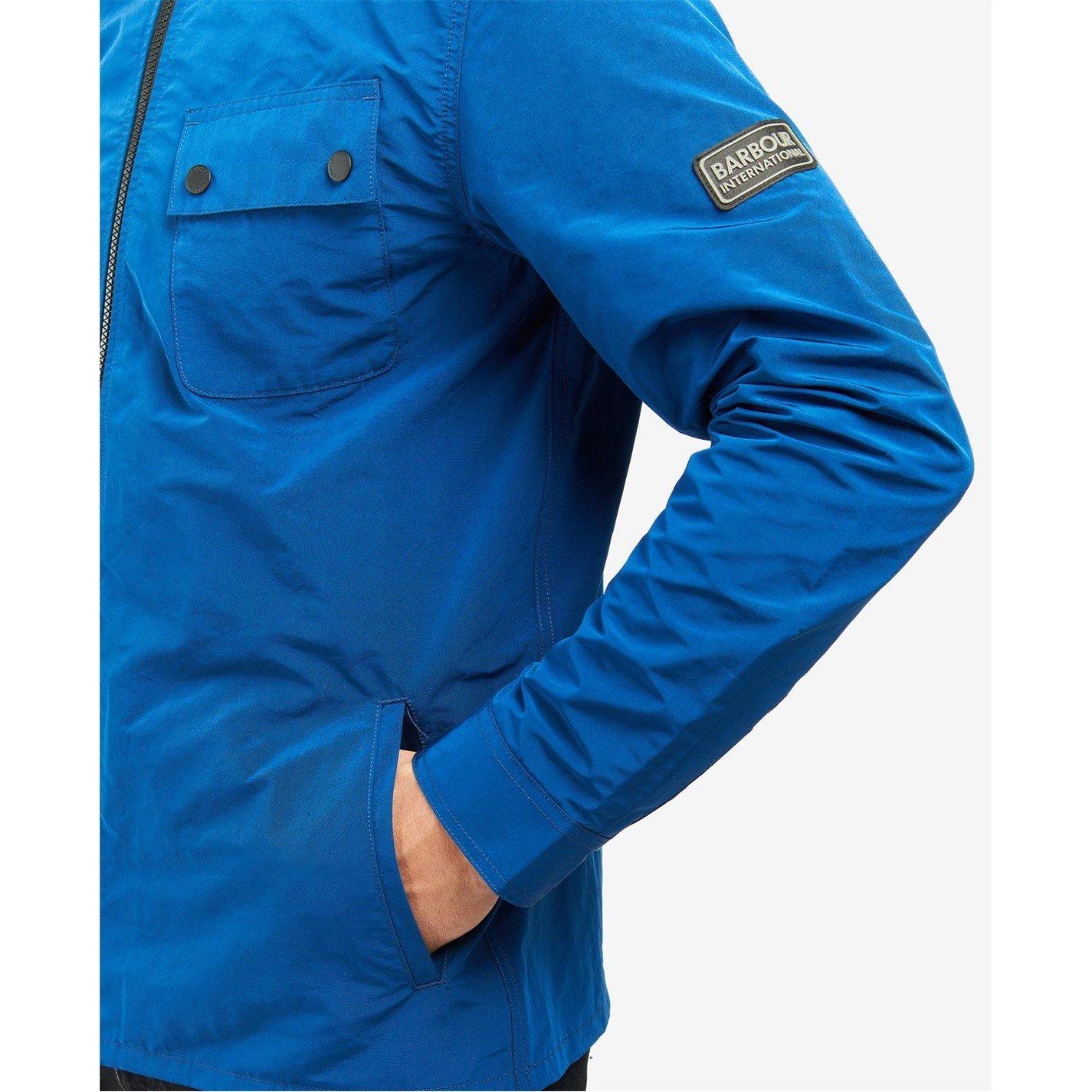 Blue - Barbour International - Men's Skyline Long Sleeve Zip Overshirt - 5