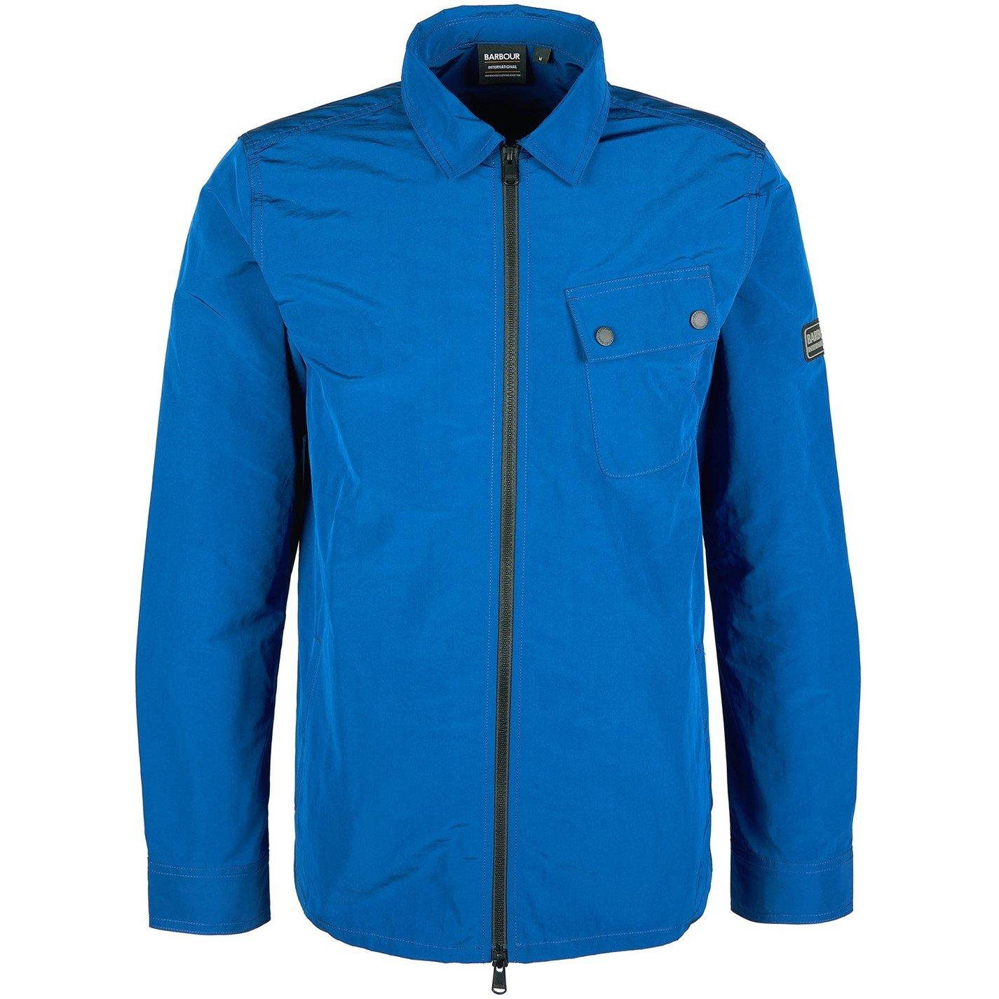 Blue - Barbour International - Men's Skyline Long Sleeve Zip Overshirt - 7