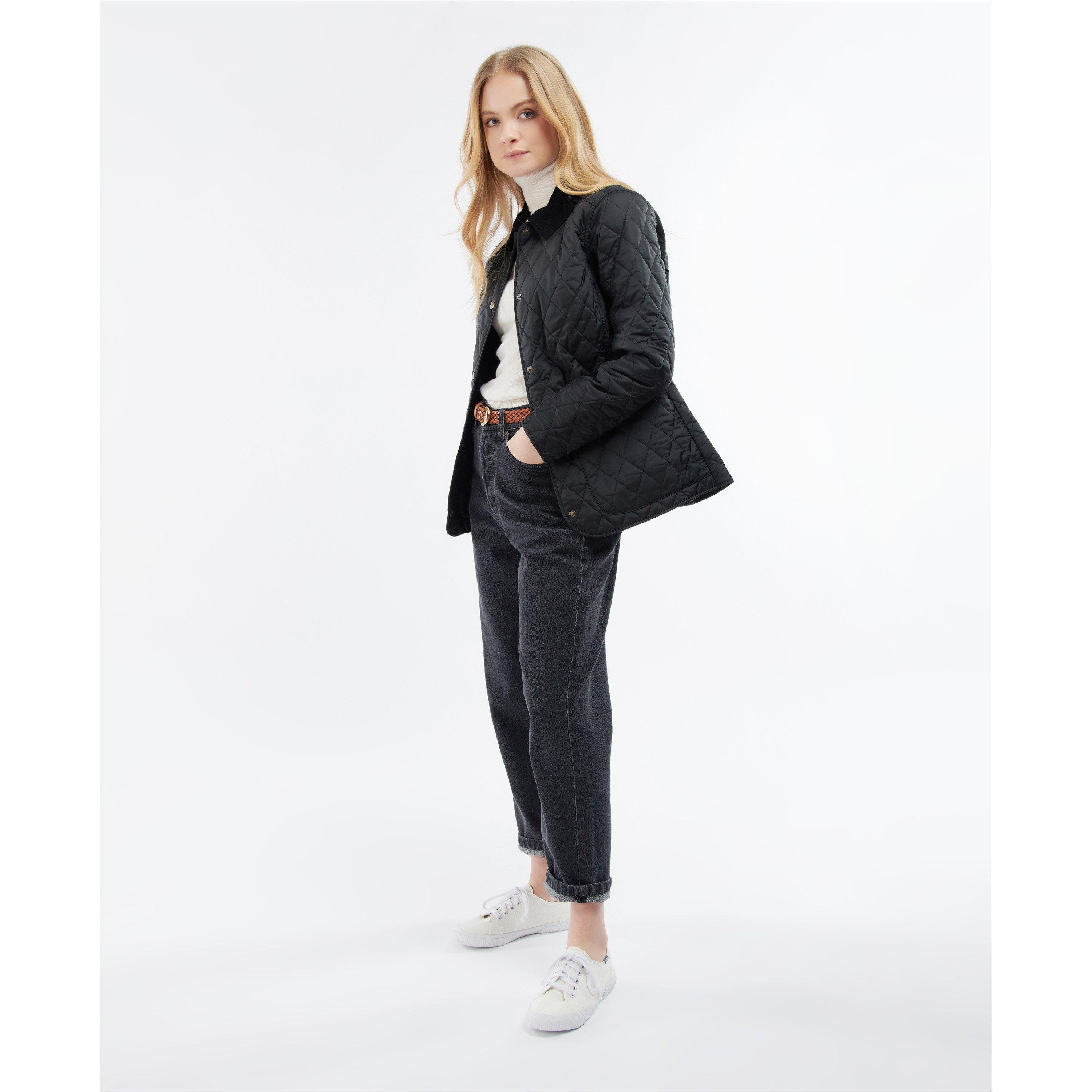 Black - Barbour - Women's Annandale Diamond Quilted Long Sleeve Hip Length Jacket - 2