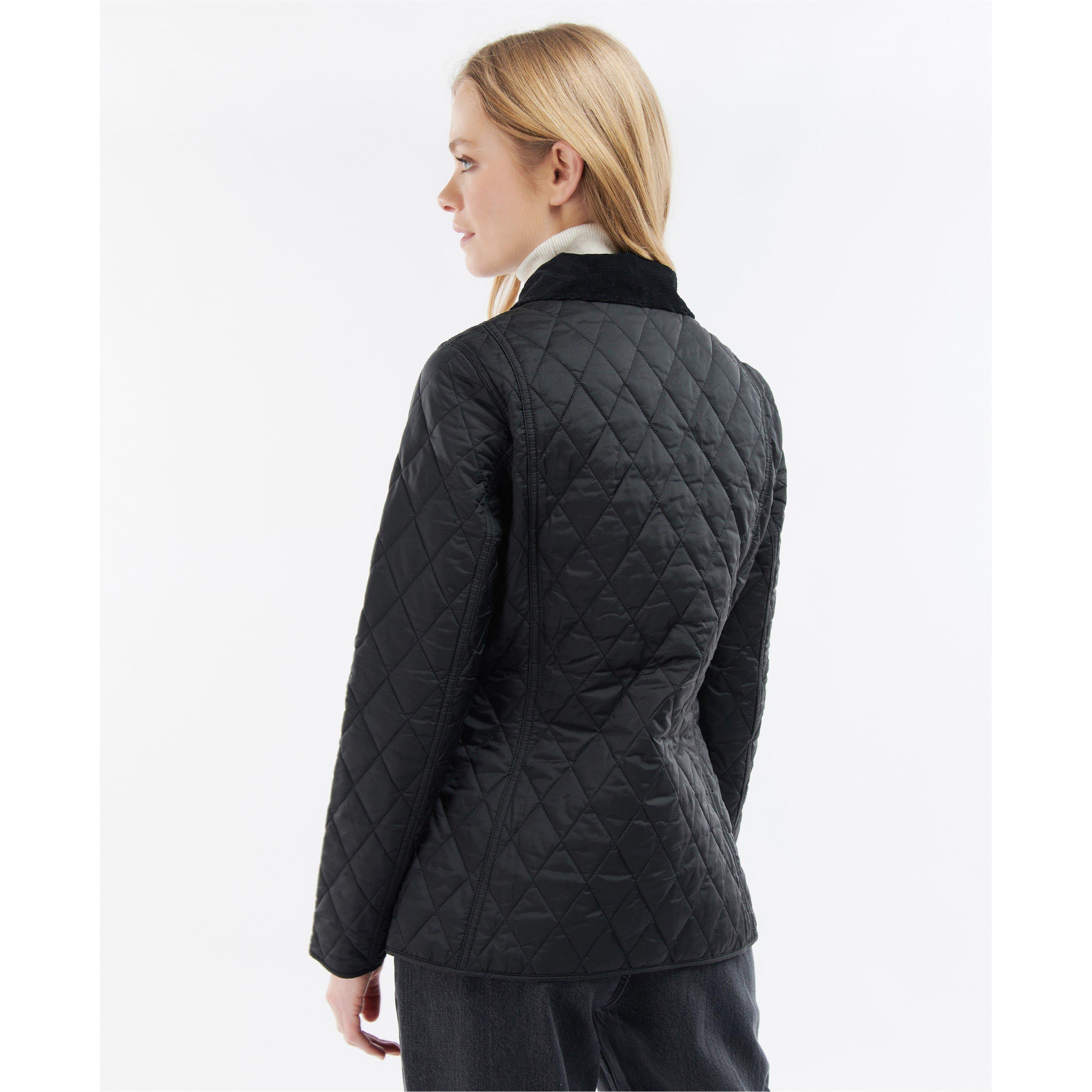 Black - Barbour - Women's Annandale Diamond Quilted Long Sleeve Hip Length Jacket - 4