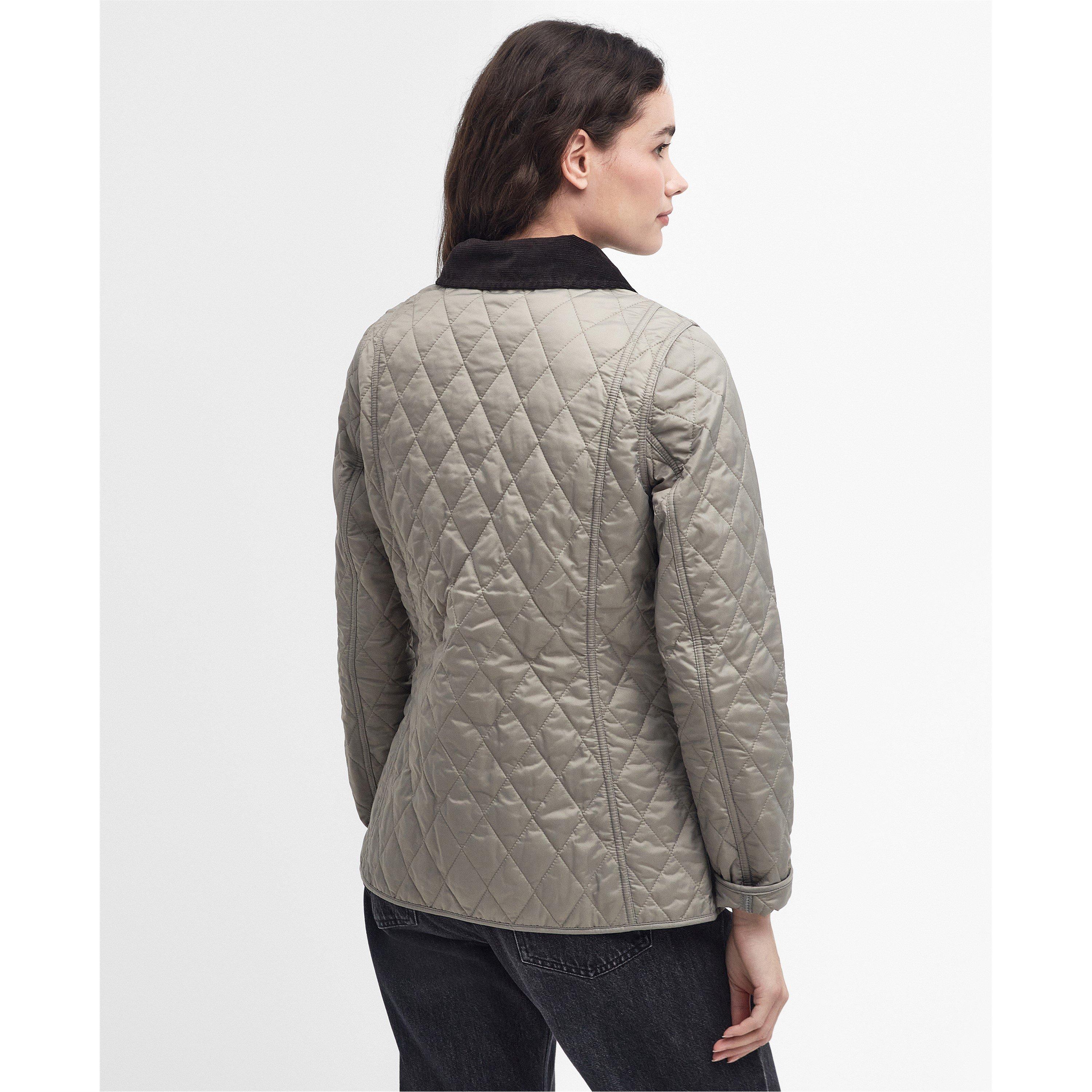 Doeskin - Barbour - Womens Annandale Diamond Quilted Long Sleeve Hip Length Jacket - 2