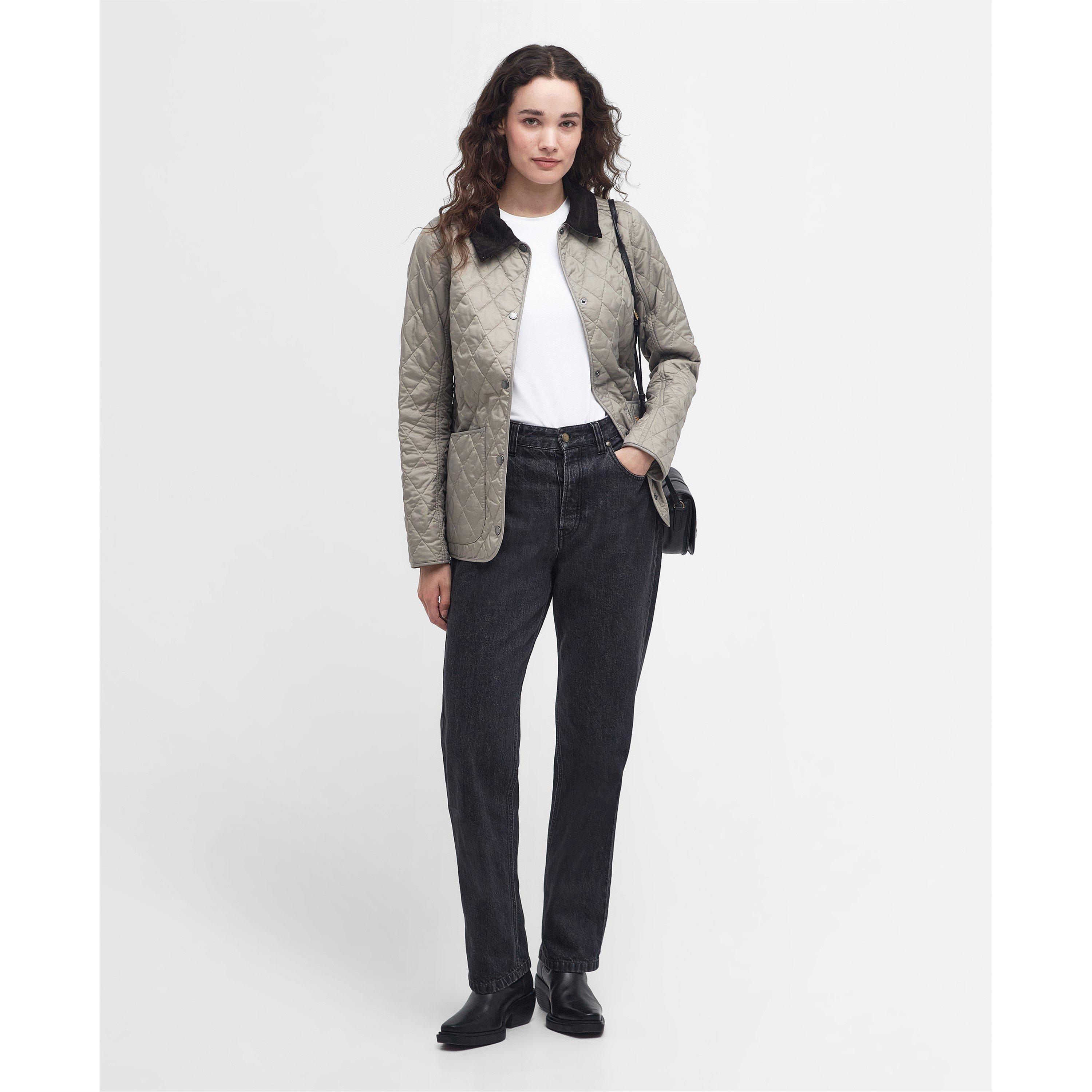 Doeskin - Barbour - Womens Annandale Diamond Quilted Long Sleeve Hip Length Jacket - 3