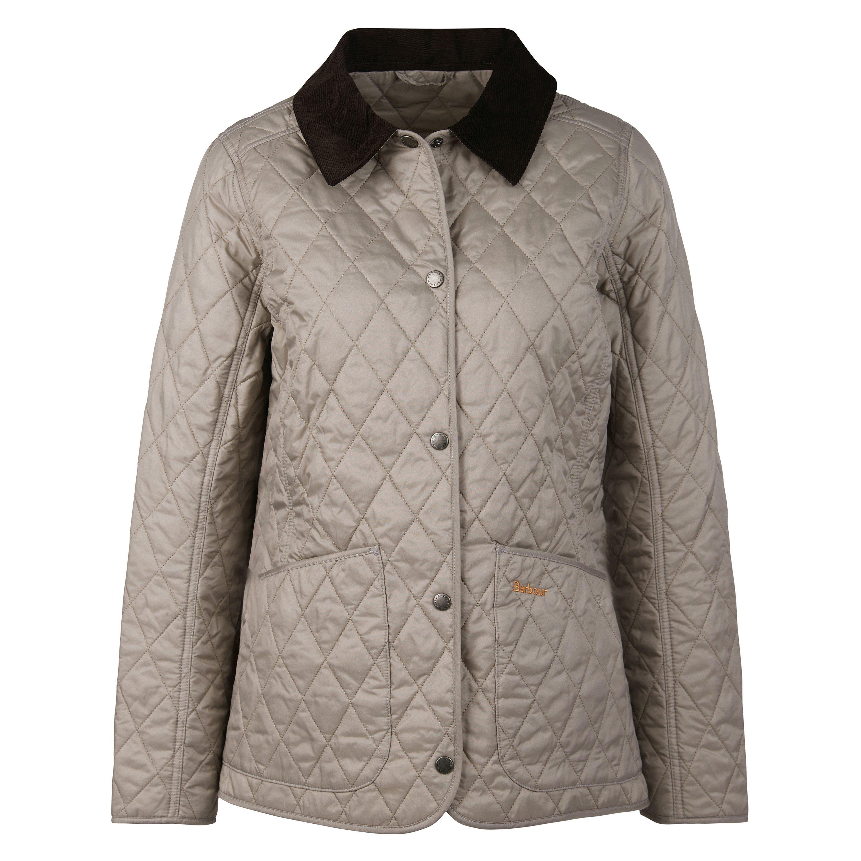 Doeskin - Barbour - Womens Annandale Diamond Quilted Long Sleeve Hip Length Jacket - 7