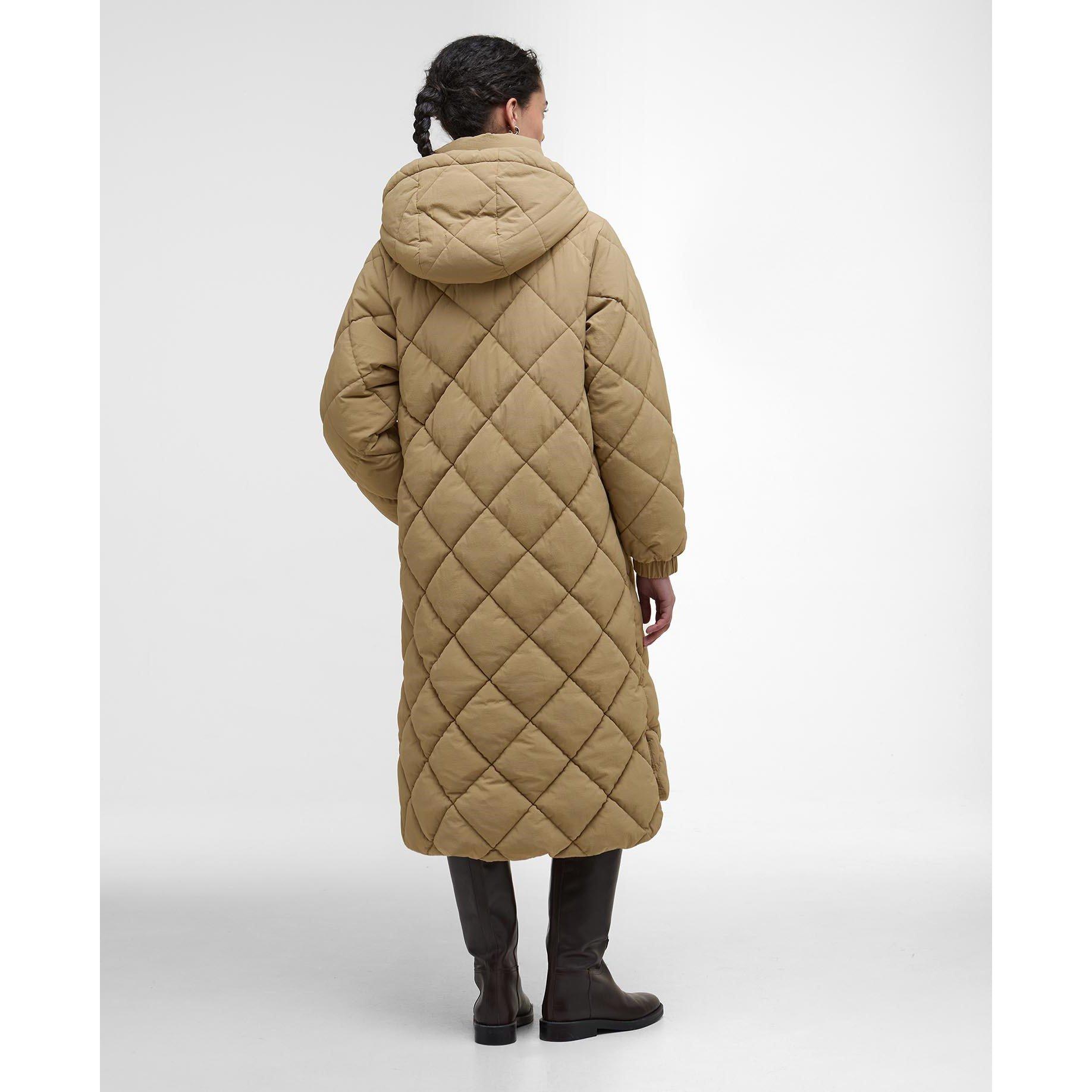 Brown/Ancient - Barbour - Women's Kirkton Diamond Quilted Hooded Long Puffer Jacket - 3