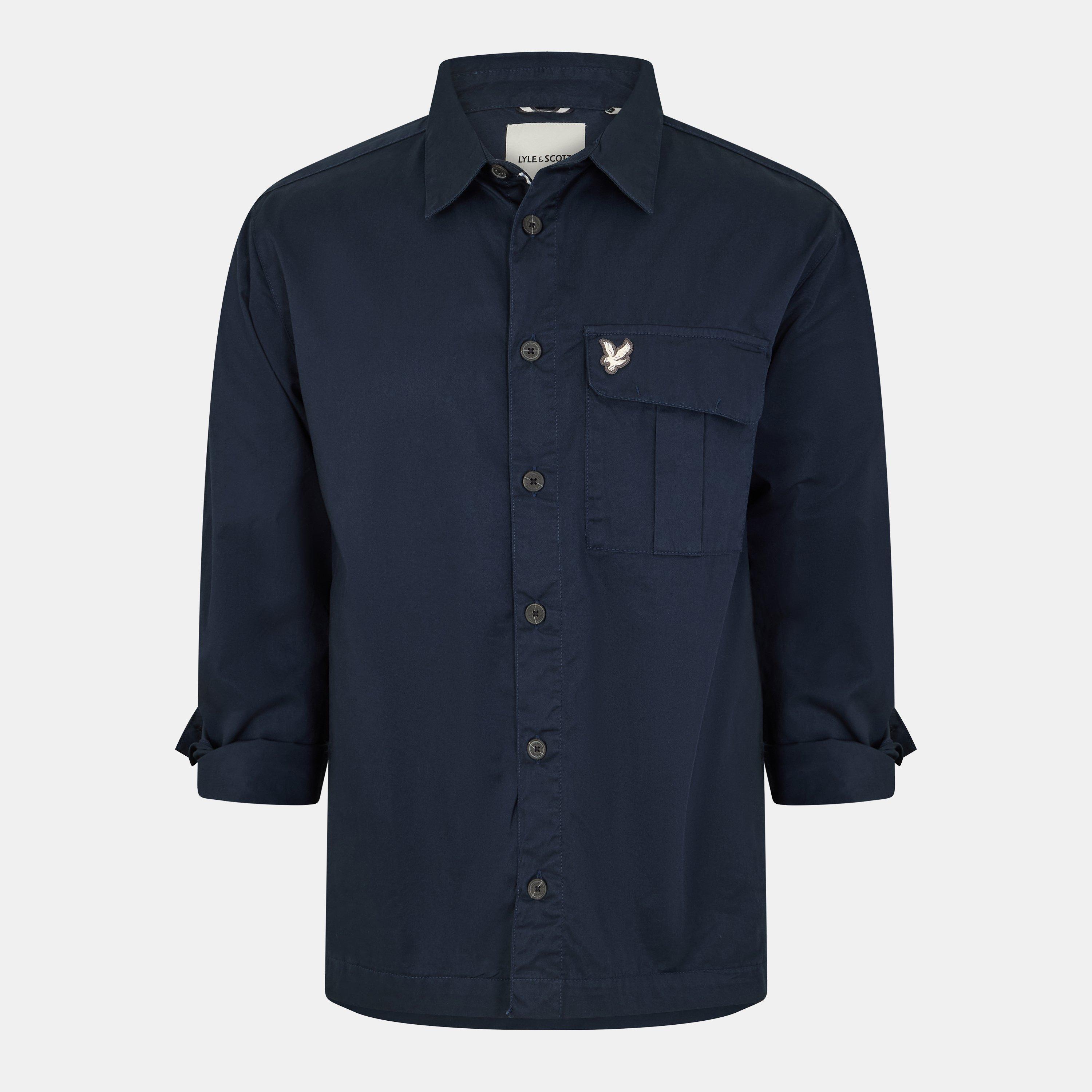 Lyle And Scott Men's Brushed Button-Through Overshirt - Midnight X203 - S