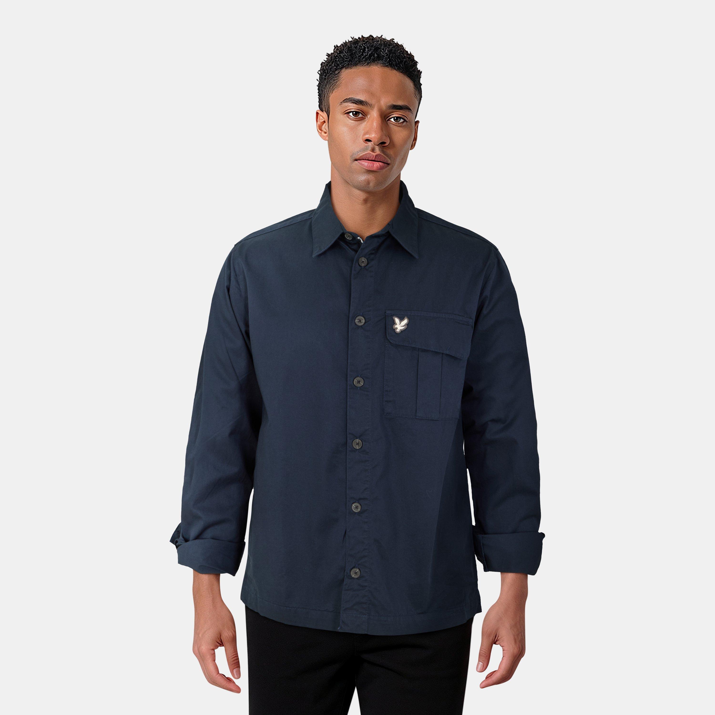 Lyle & Scott Overshirt Uomo Spazzolato | Camicia Jeans Pesante Con Tasche | Giacca Leggera Autunno - 3