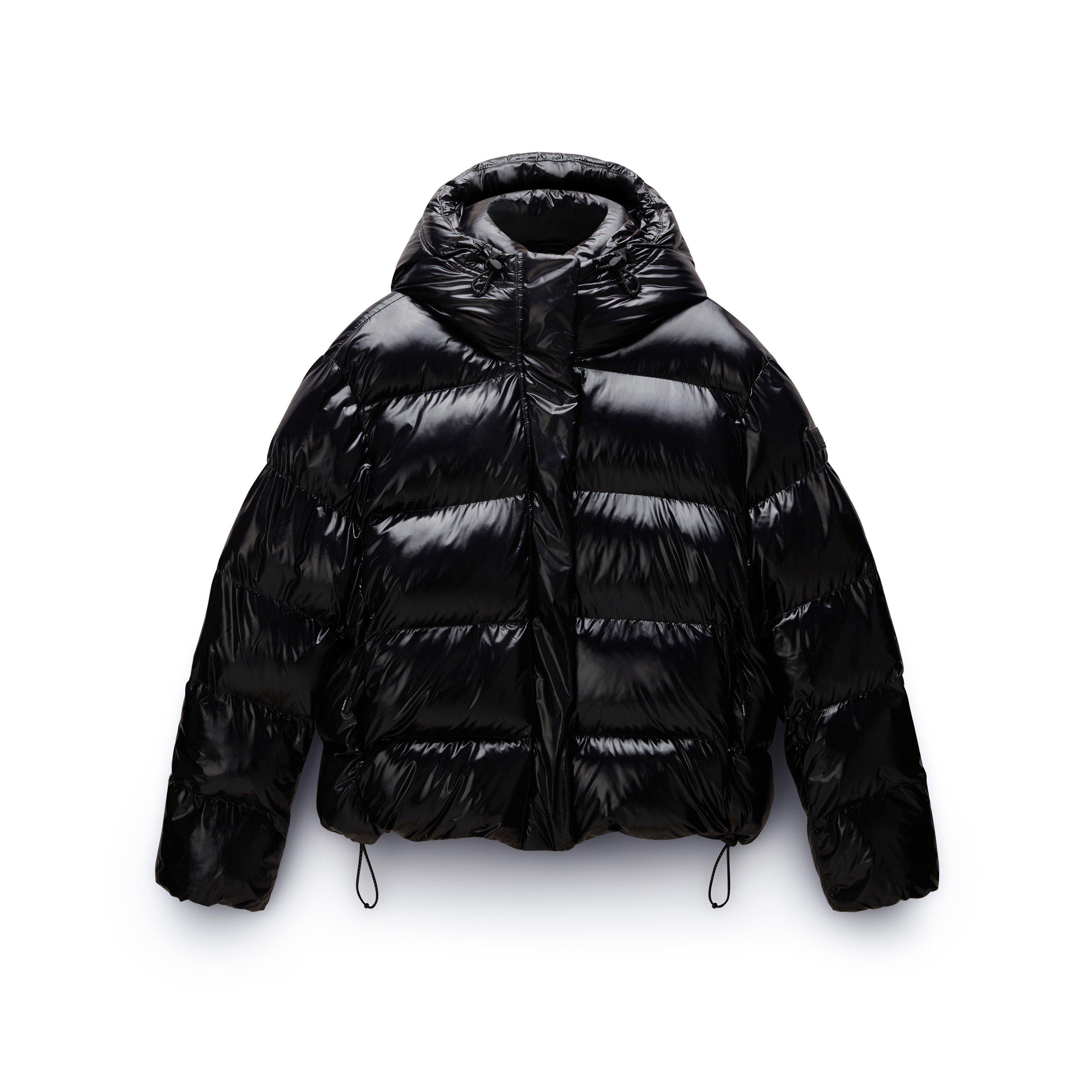 Black 041 - Napapijri - Women's Glane Mirror Zip Adjustable Hood Short Puffer Jacket - 2