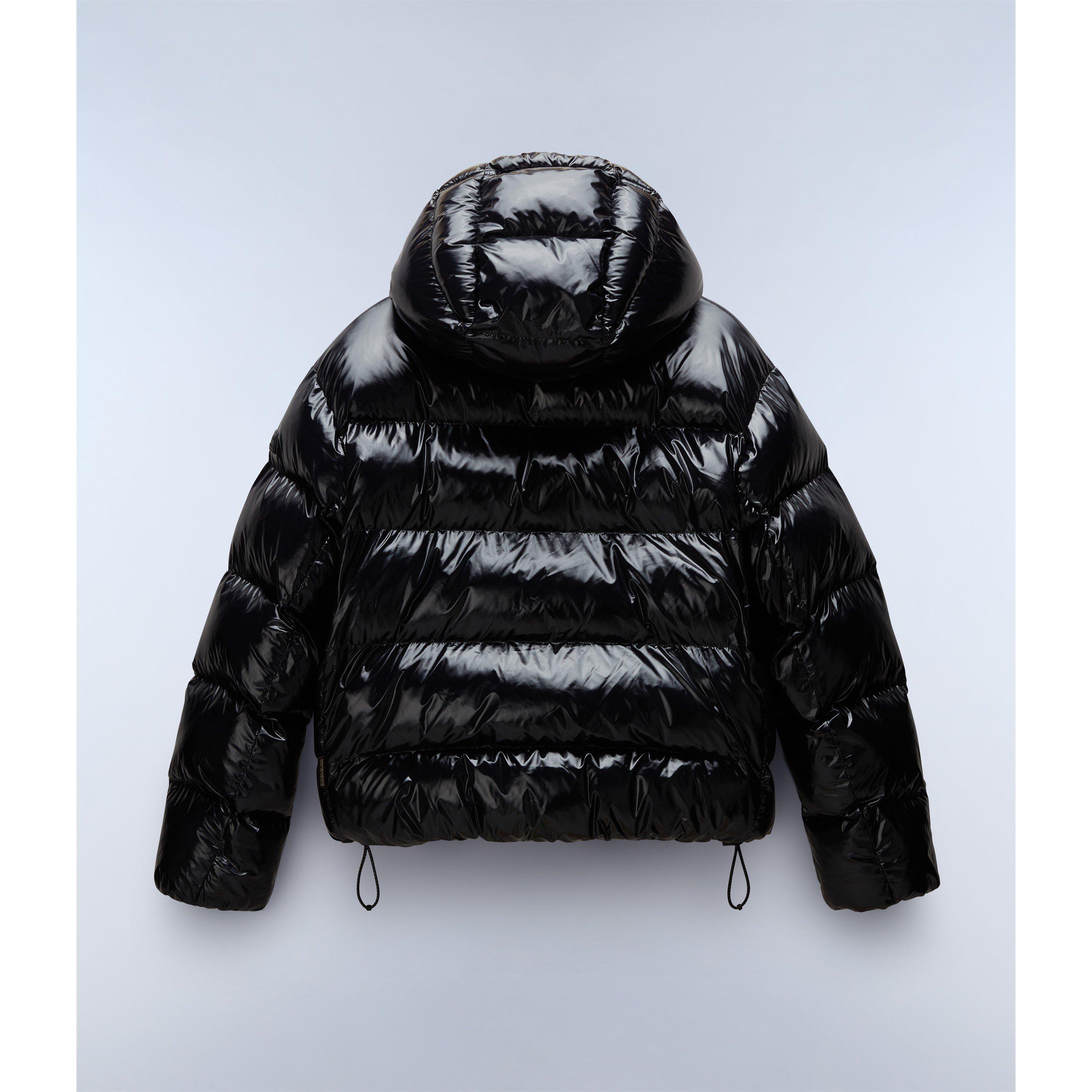 Black 041 - Napapijri - Women's Glane Mirror Zip Adjustable Hood Short Puffer Jacket - 6