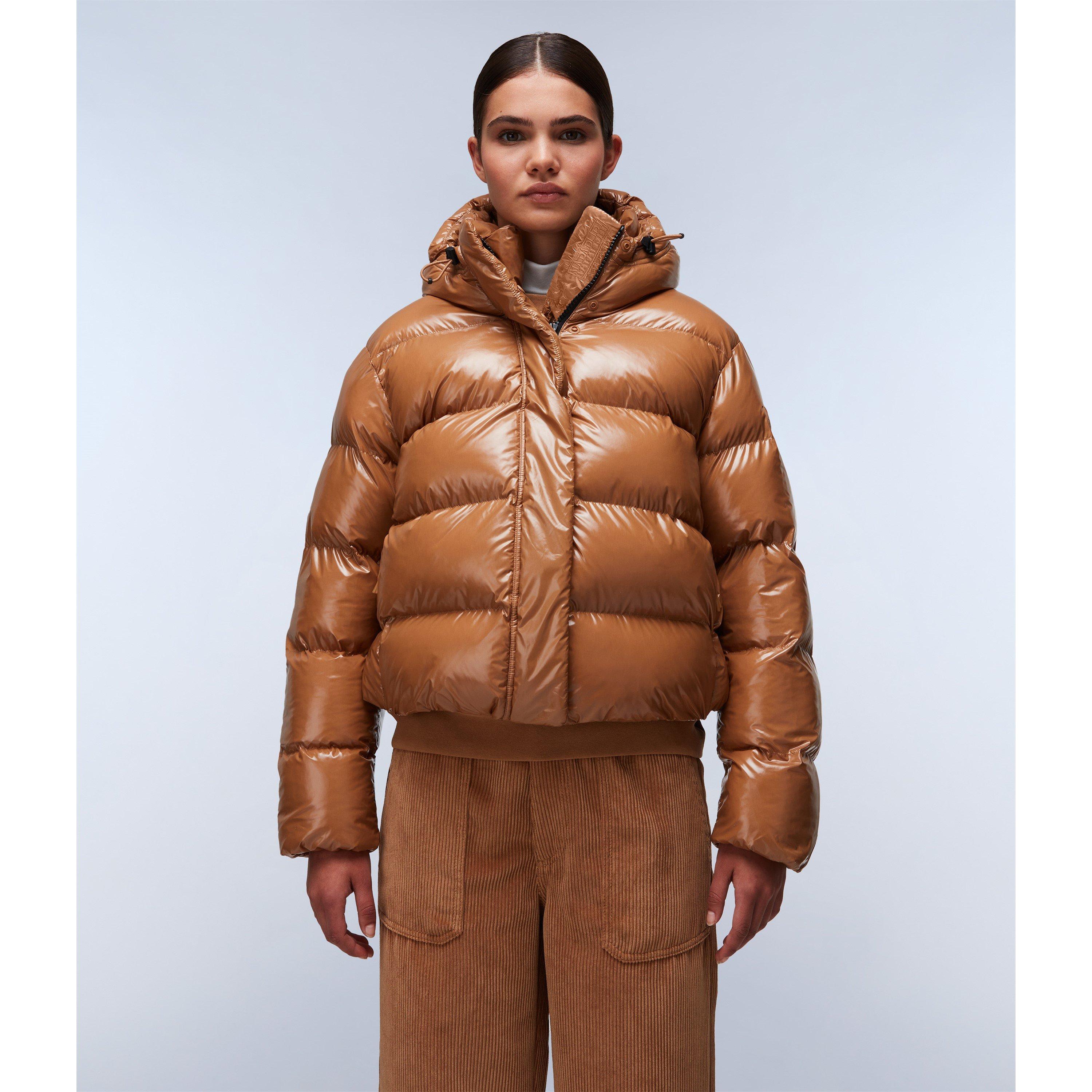 Brown Tobaco - Napapijri - Napa Glane Mirror Puffer Jacket Womens - 1
