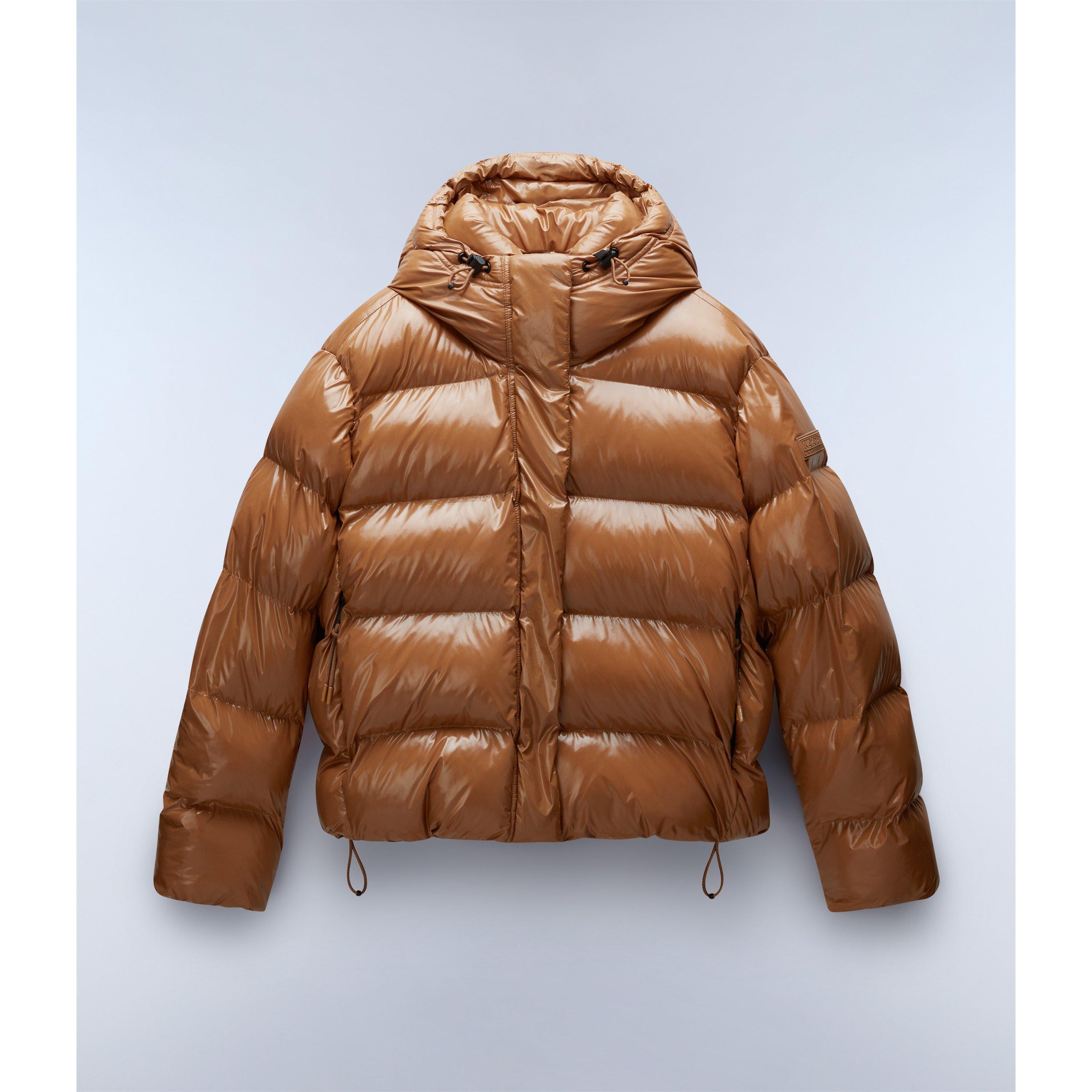 Brown Tobaco - Napapijri - Napa Glane Mirror Puffer Jacket Womens - 2