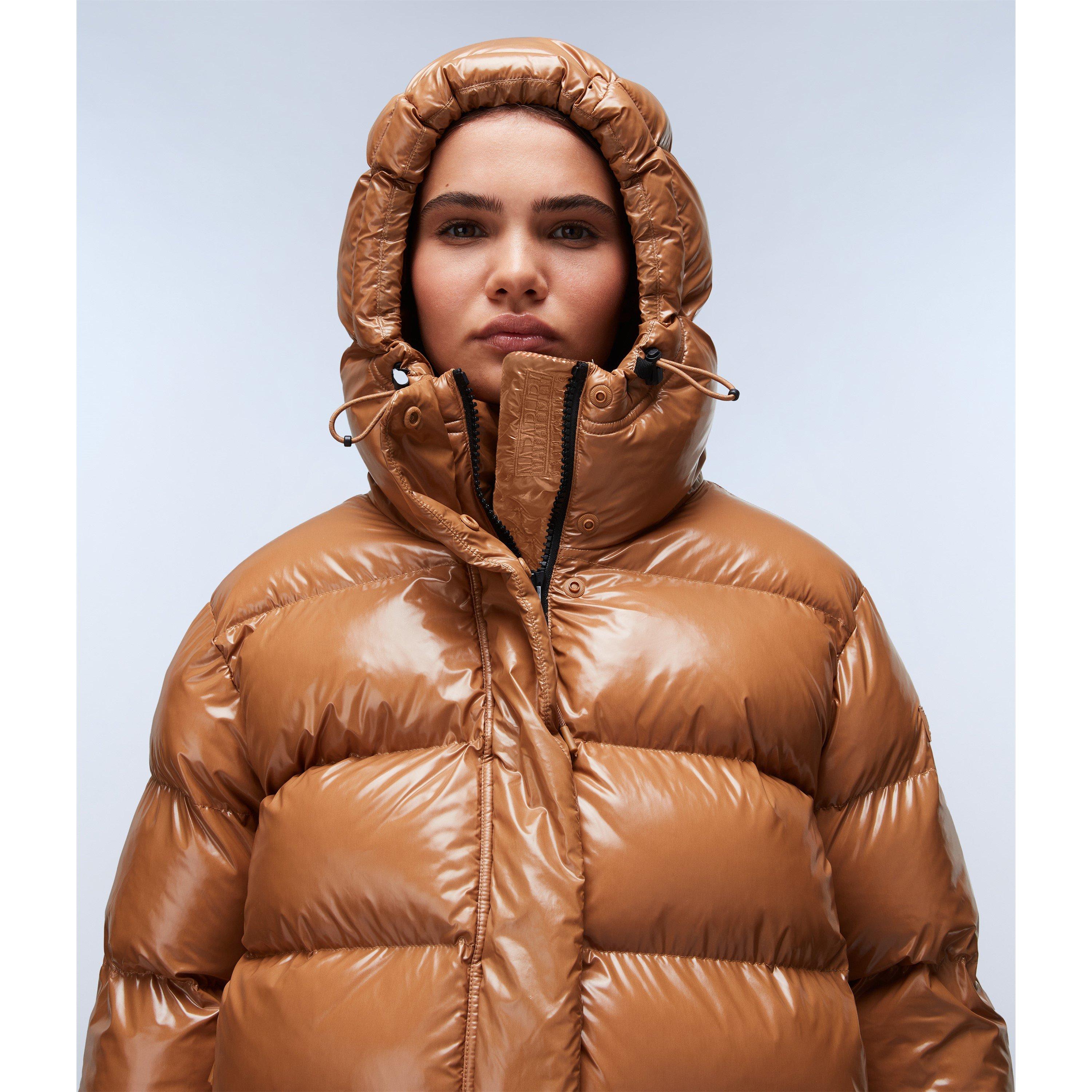 Brown Tobaco - Napapijri - Napa Glane Mirror Puffer Jacket Womens - 4