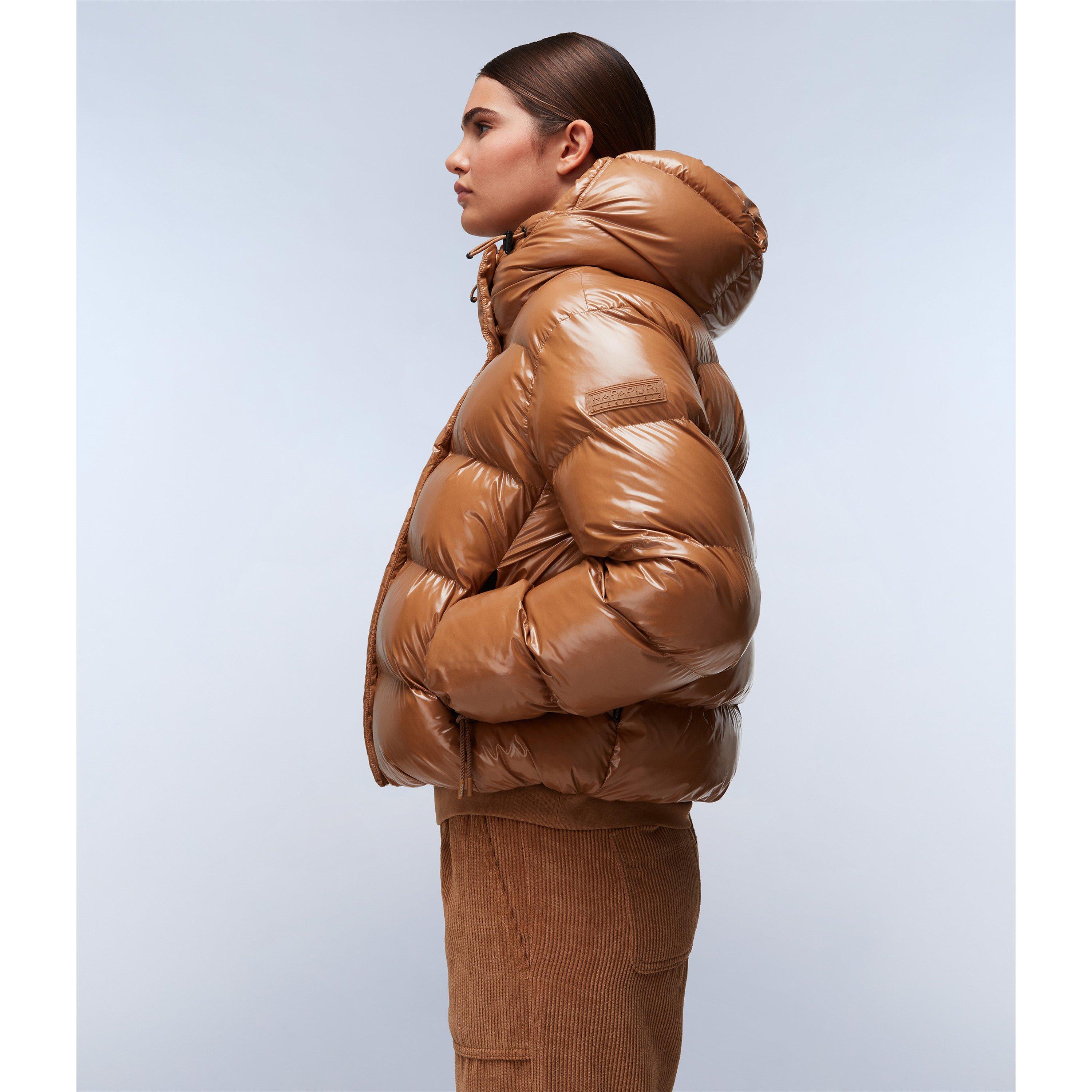 Brown Tobaco - Napapijri - Napa Glane Mirror Puffer Jacket Womens - 6