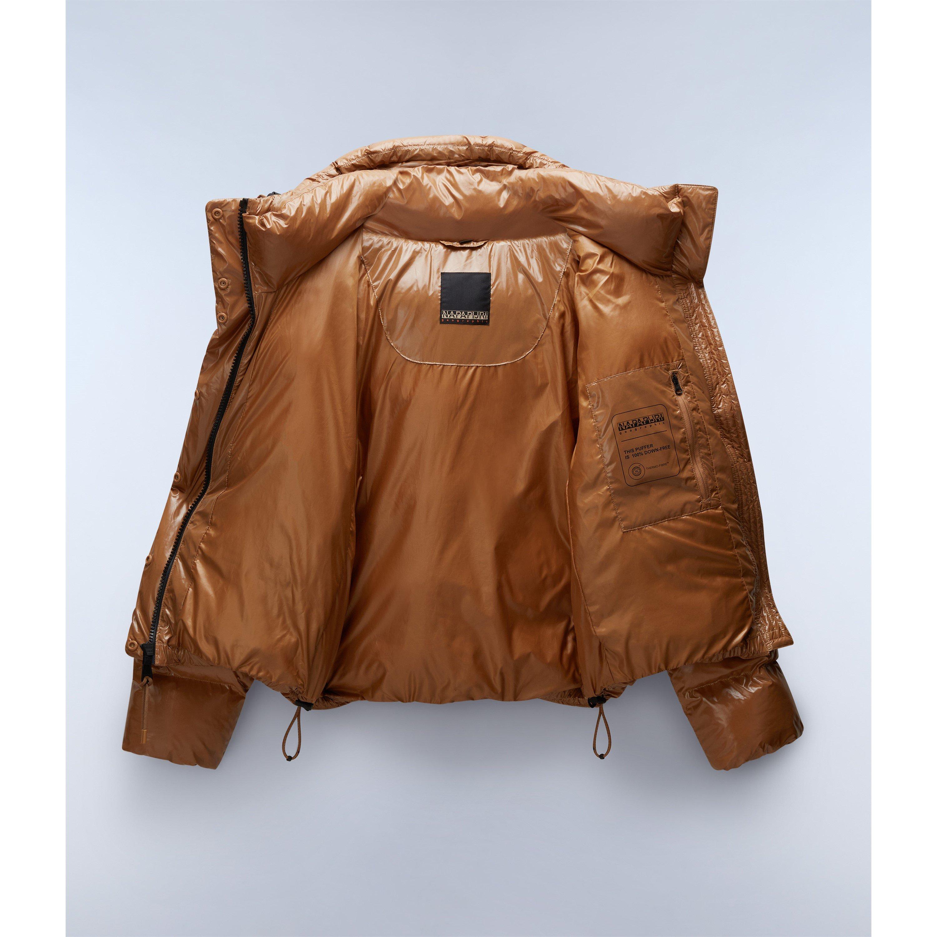 Brown Tobaco - Napapijri - Napa Glane Mirror Puffer Jacket Womens - 10