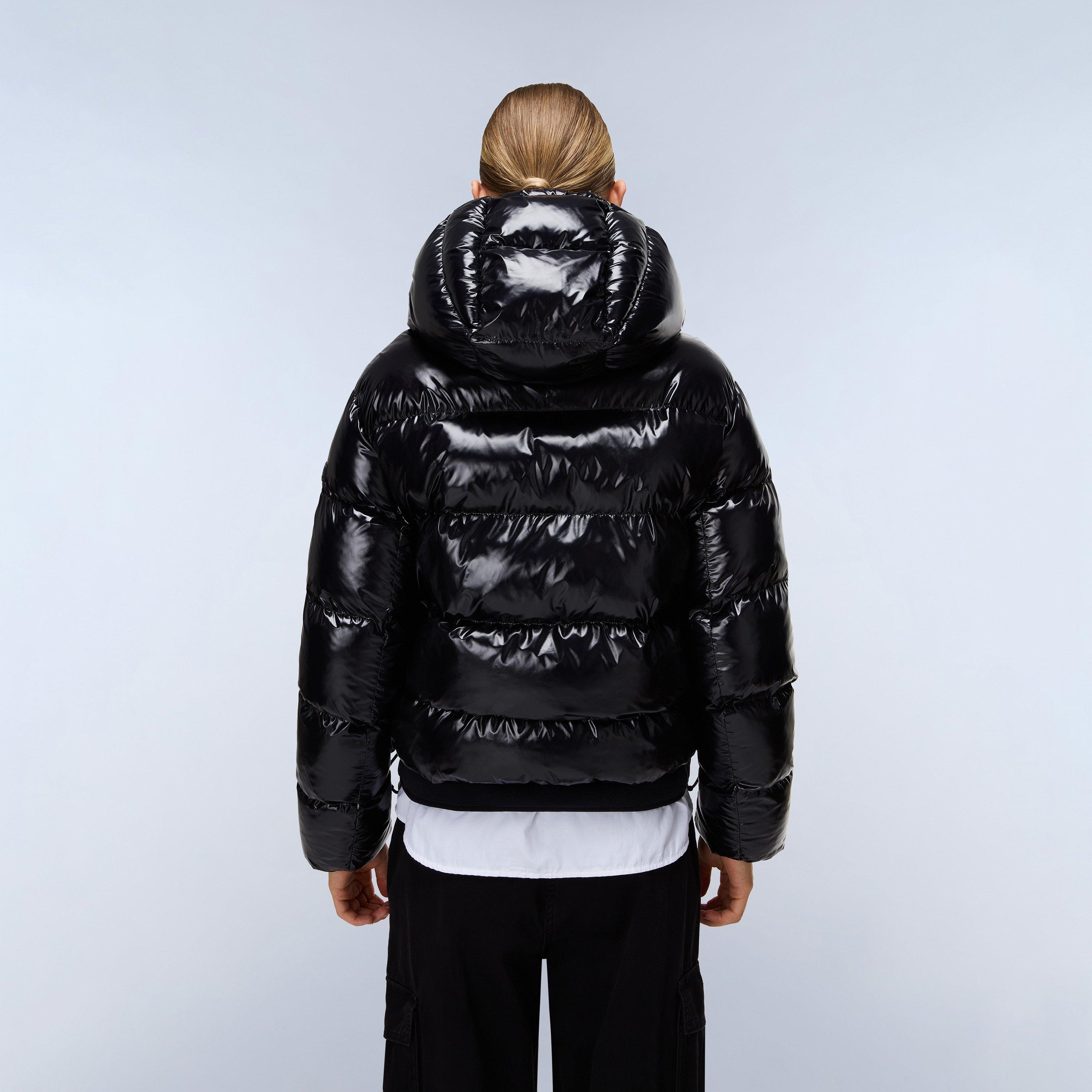 Black - Napapijri - Women's Glane Mirror Zip Adjustable Hood Short Puffer Jacket - 5