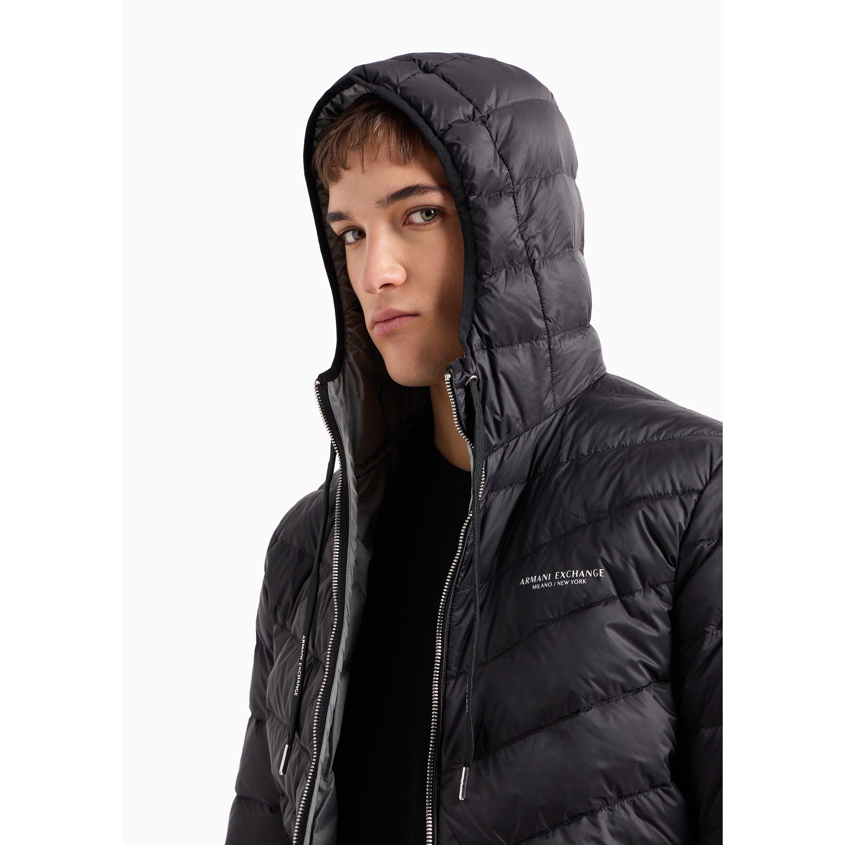Black 0217 - Armani Exchange - Giacca Piumino Puffer Jacket - 5