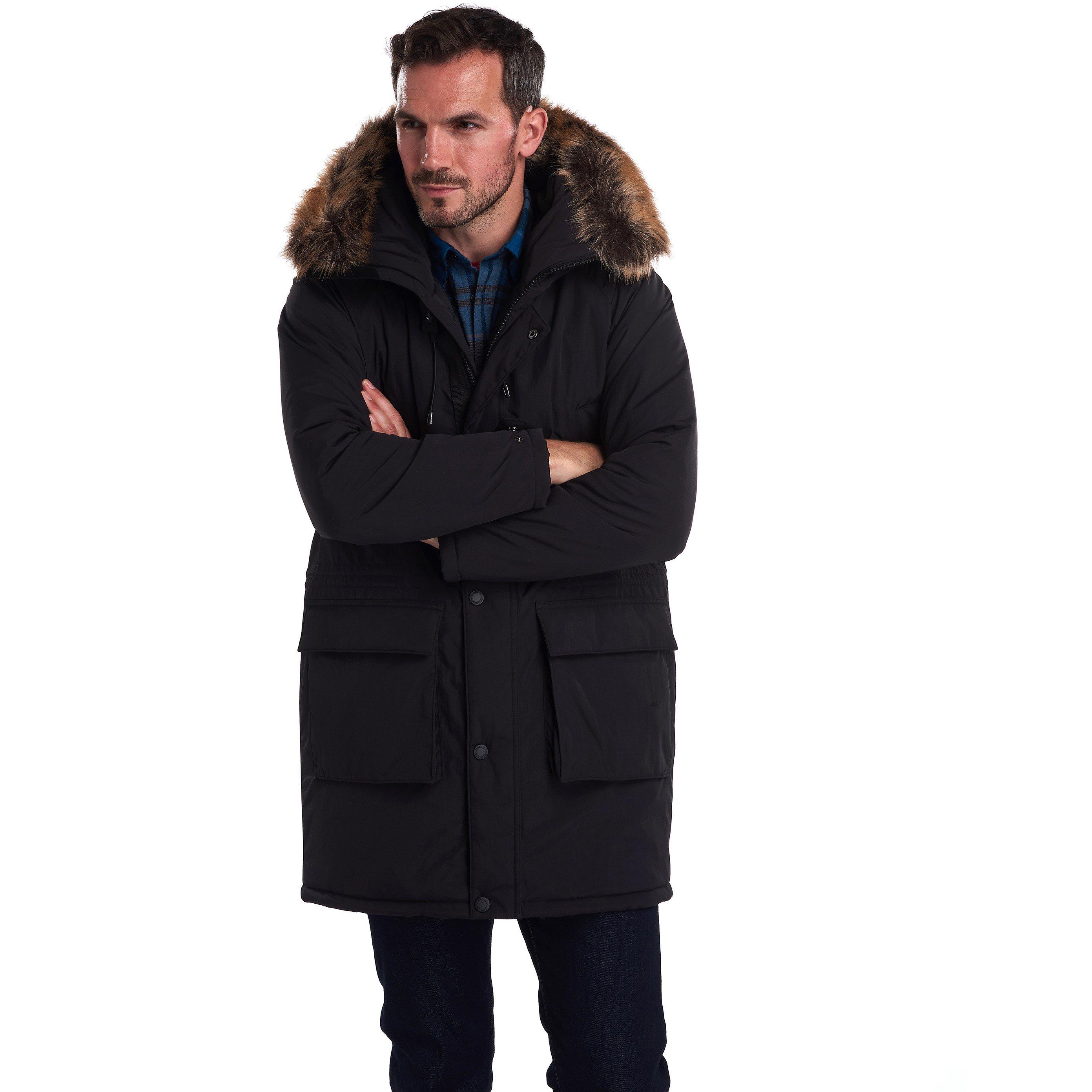 Black BK11 - Barbour - Men's Gustnado Waterproof Quilted Hooded Parka - 3