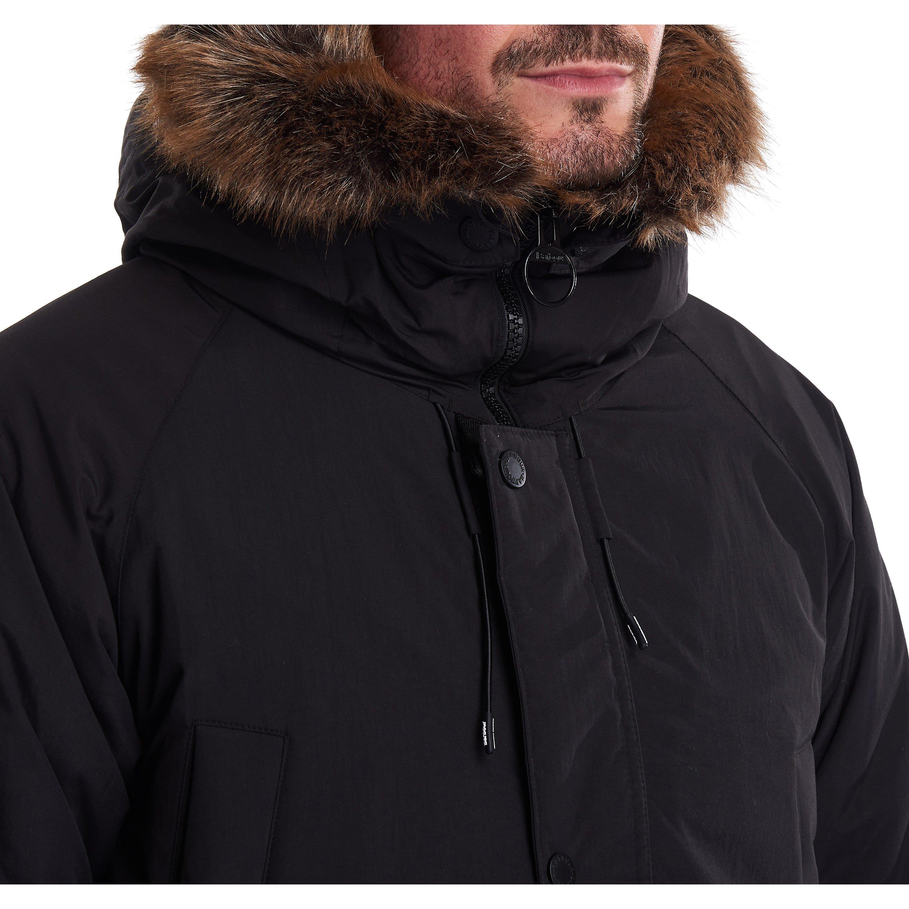 Black BK11 - Barbour - Men's Gustnado Waterproof Quilted Hooded Parka - 5