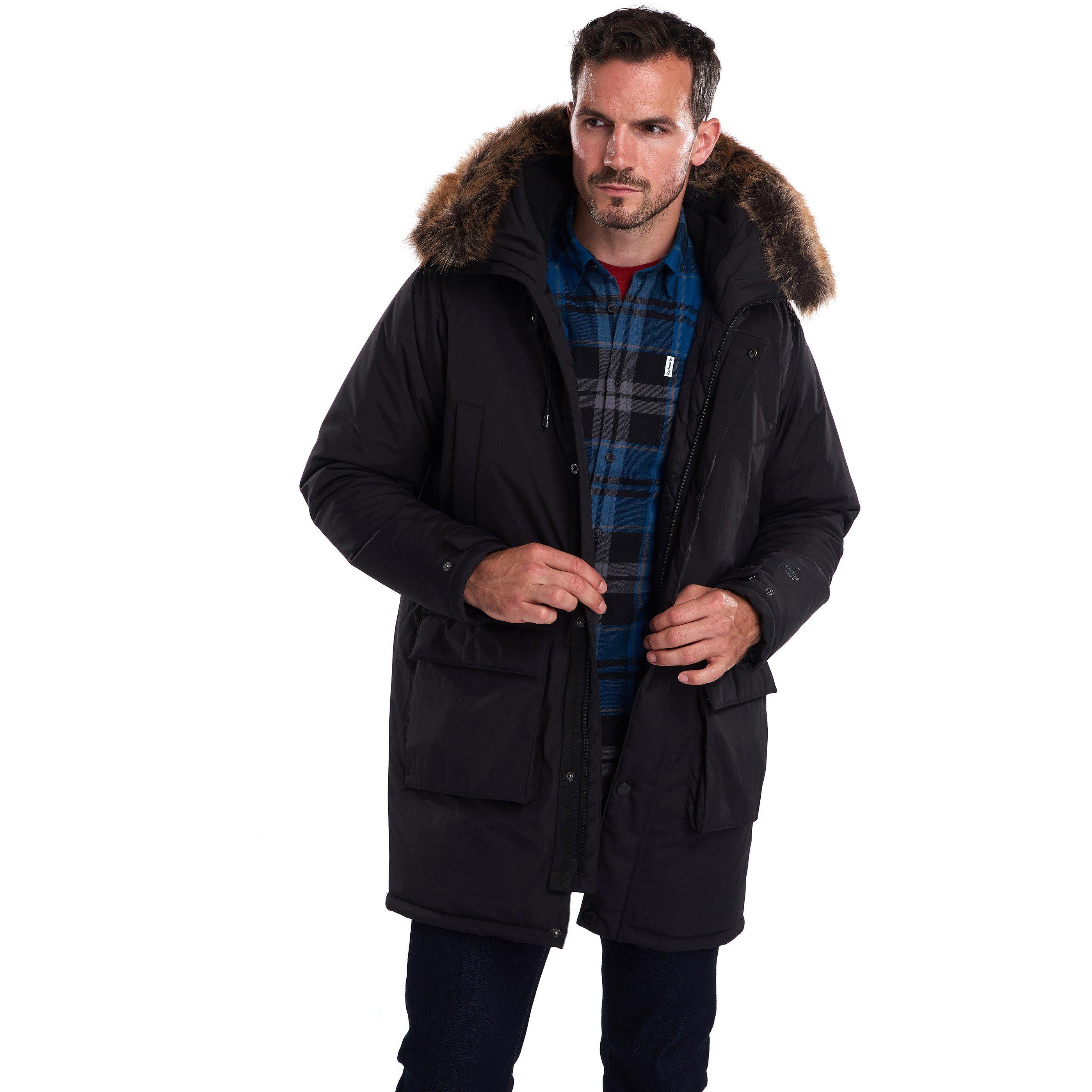 Black BK11 - Barbour - Men's Gustnado Waterproof Quilted Hooded Parka - 7