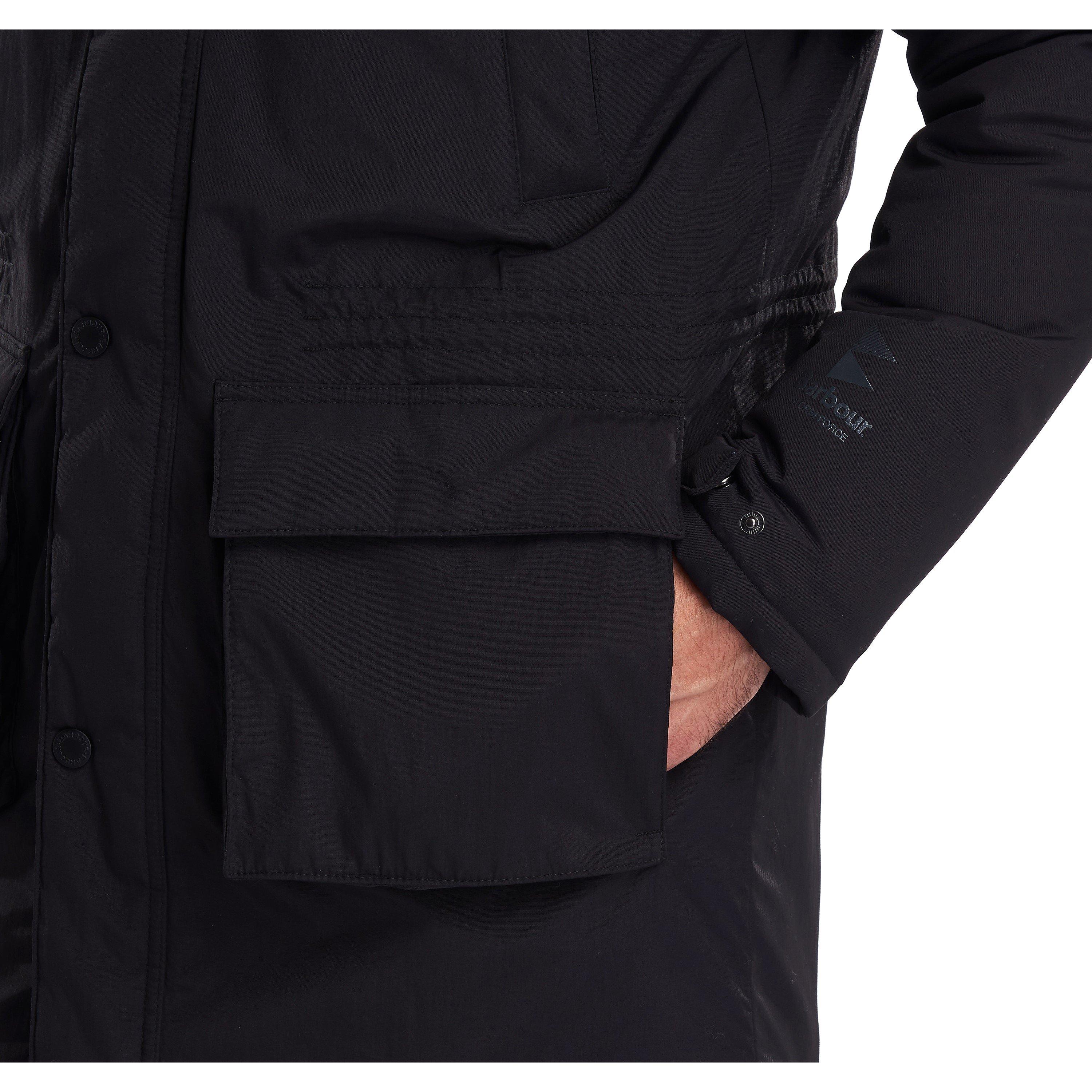 Black BK11 - Barbour - Men's Gustnado Waterproof Quilted Hooded Parka - 9