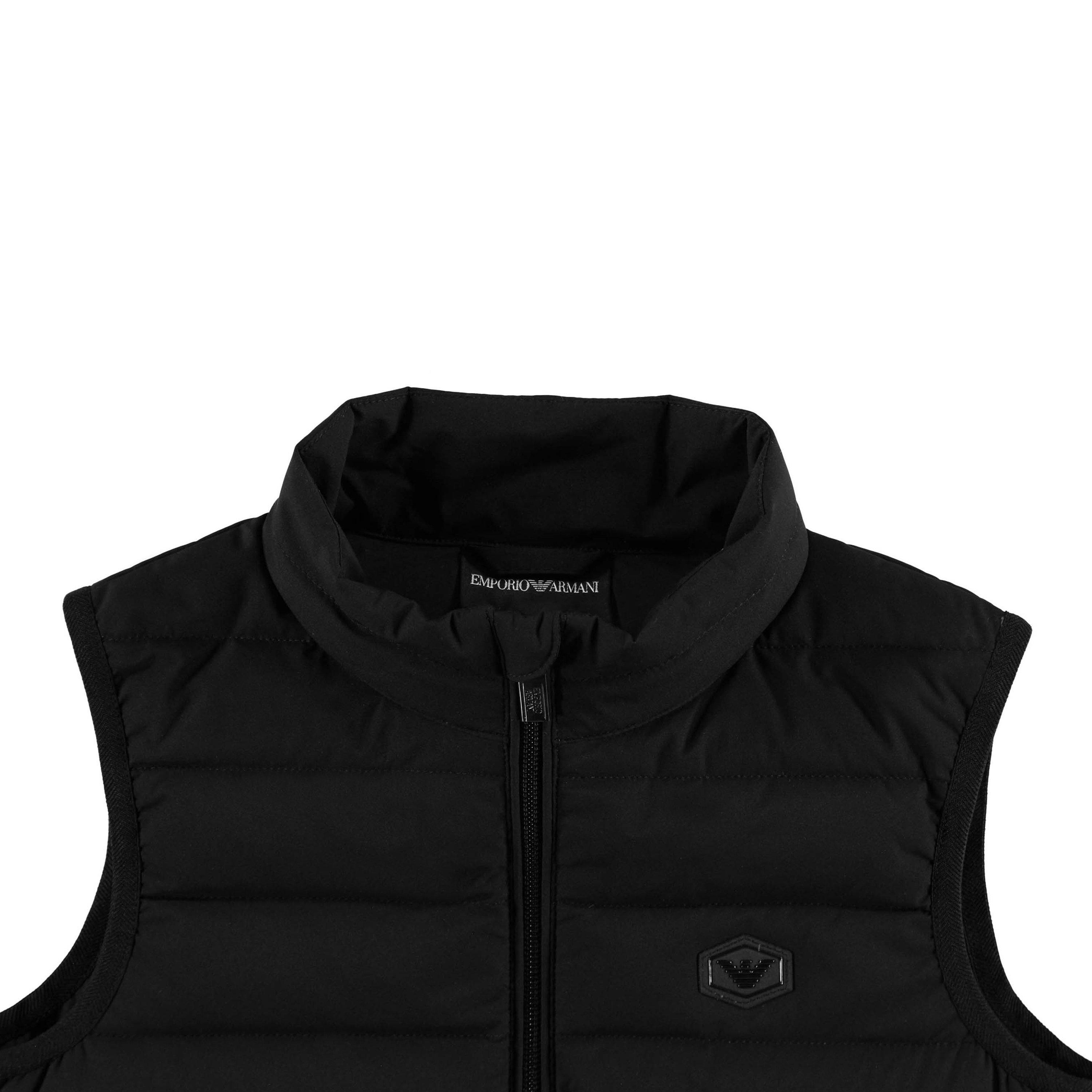 Black 0999 - Emporio Armani - Badge Logo Gilet - 4