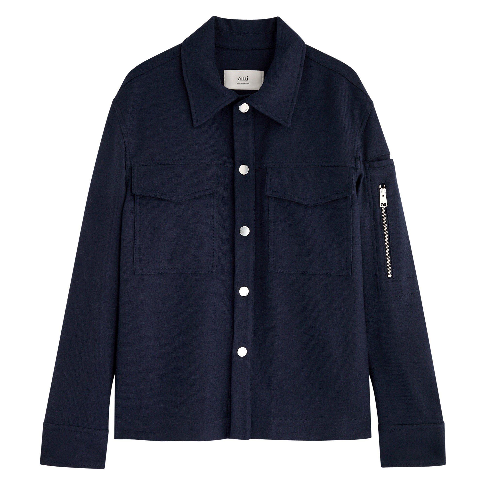 NAVY - AMI Paris - BUTTONED OVERSHIRT