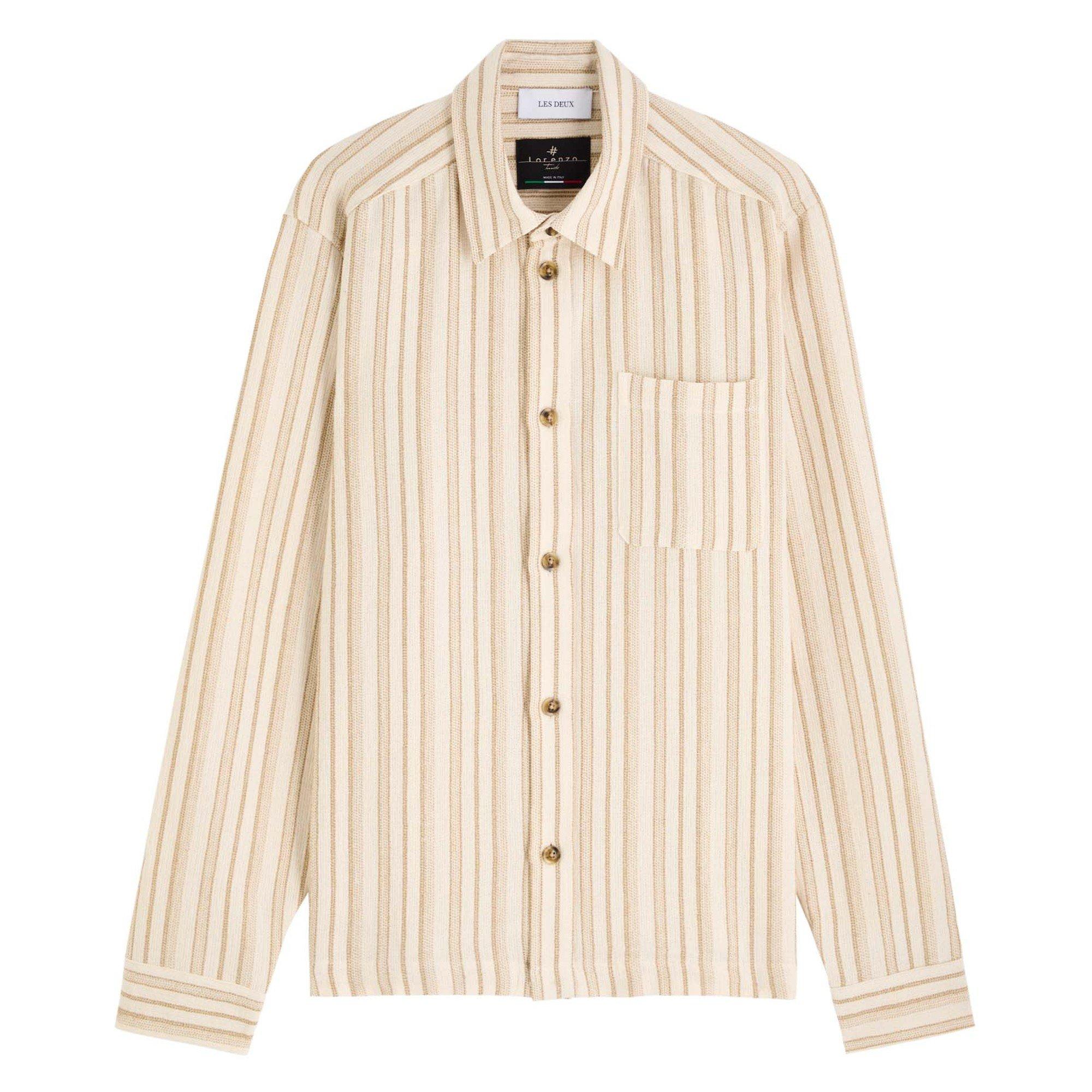 ECRU - Les Deux - LD SHANE STRIPE O.SHIRT