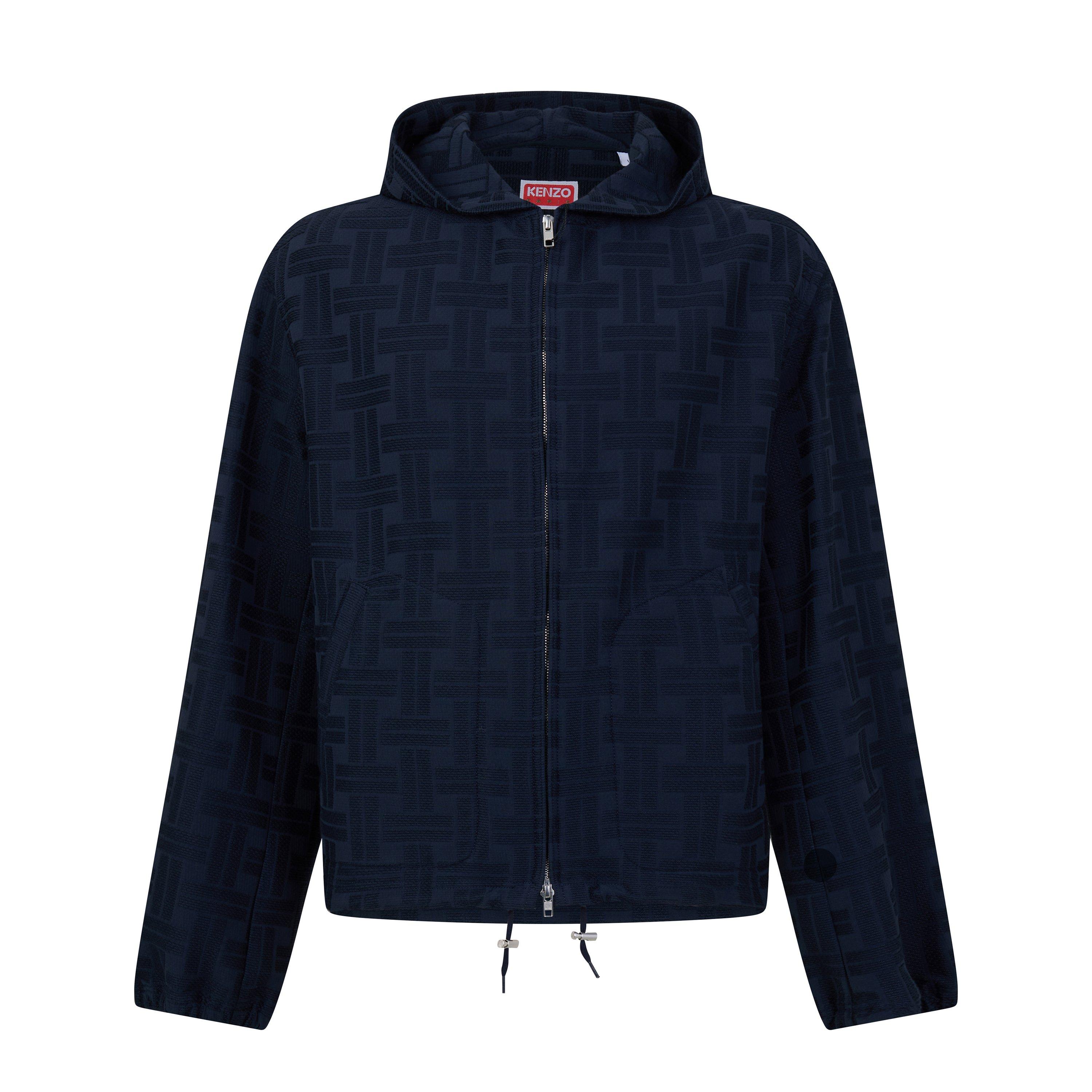 NAVY - Kenzo - K WEAVE HOODED SHIRT - 1